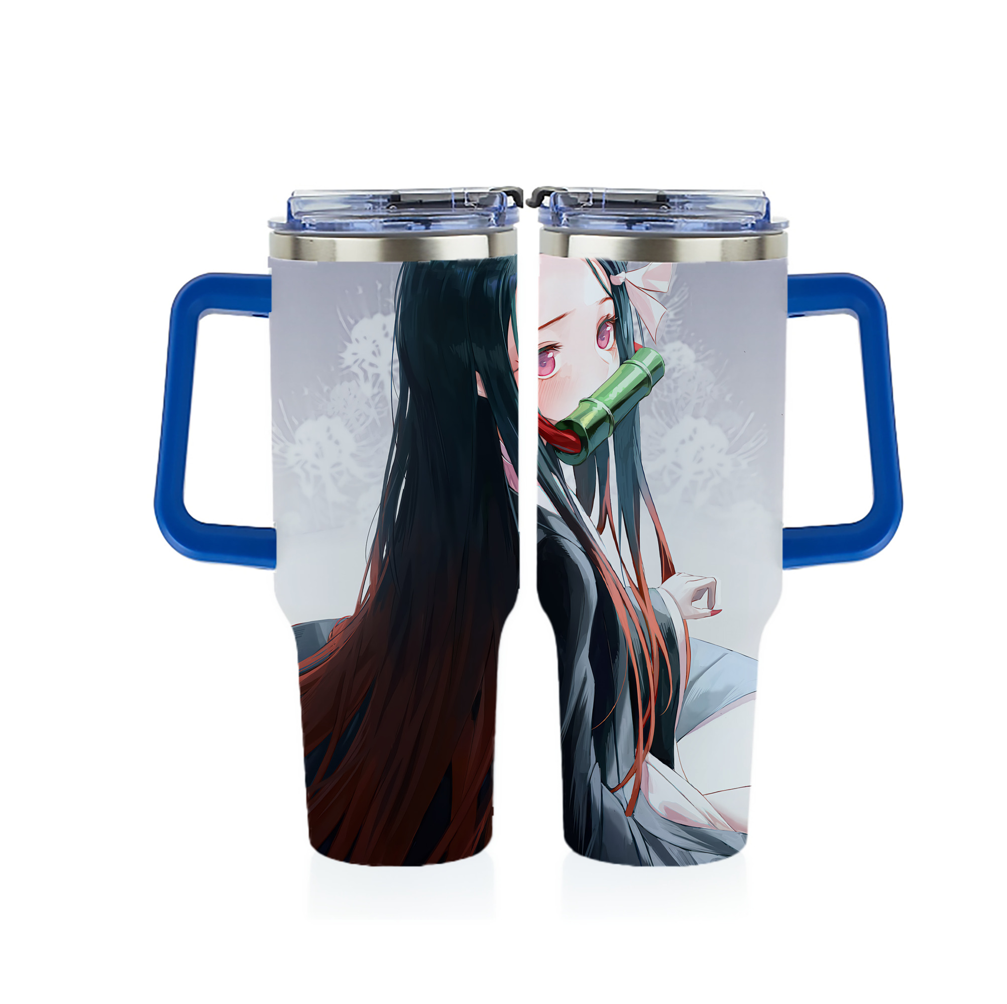 （画像用） 鬼滅の刃（きめつのやいば）竈門 禰󠄀豆子／かまど ねずこ Kamado Nezuko 1200ｍLフルプリント車用タンブラー