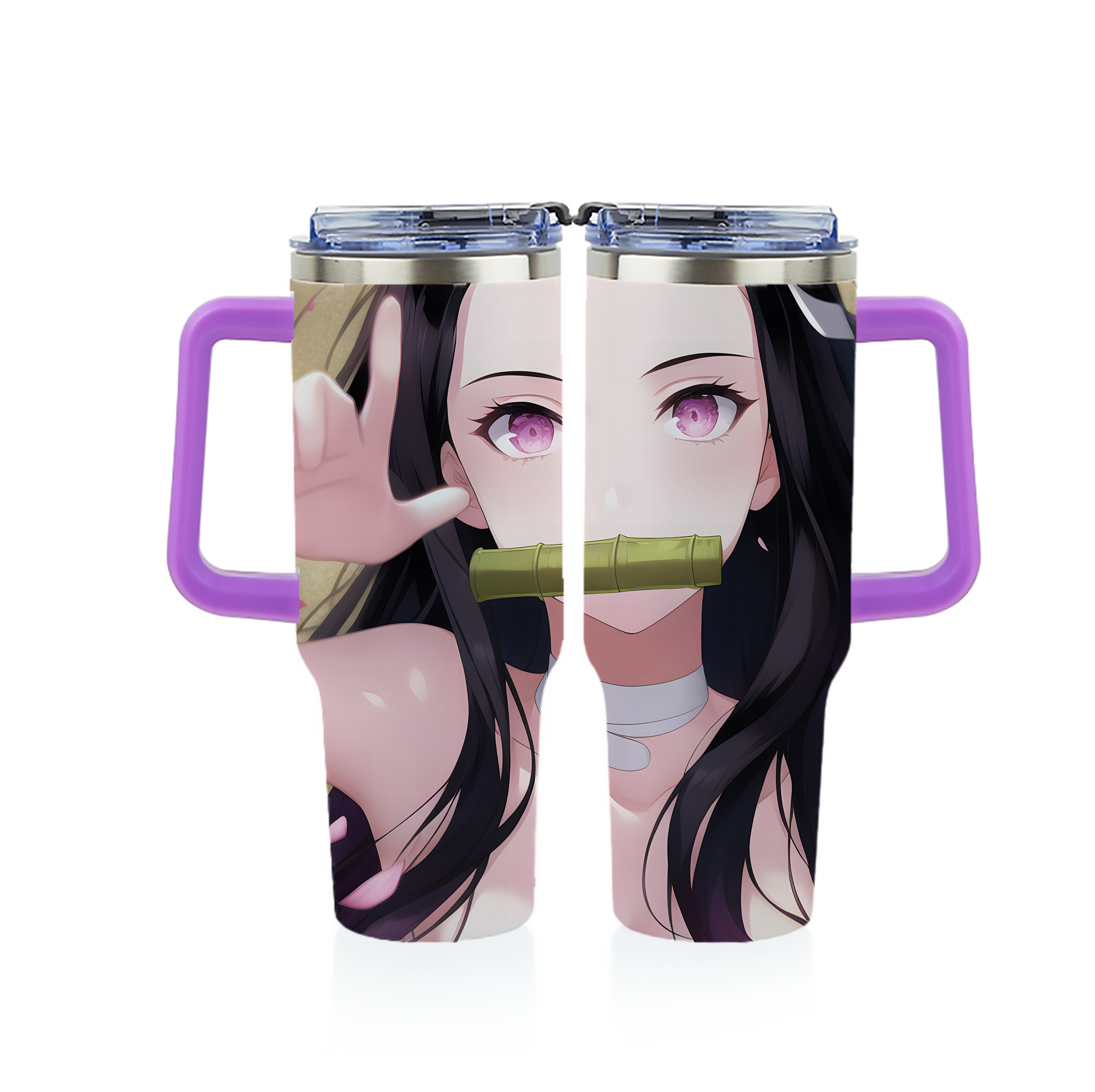 （画像用） 鬼滅の刃（きめつのやいば）竈門 禰󠄀豆子／かまど ねずこ Kamado Nezuko 1200ｍLフルプリント車用タンブラー