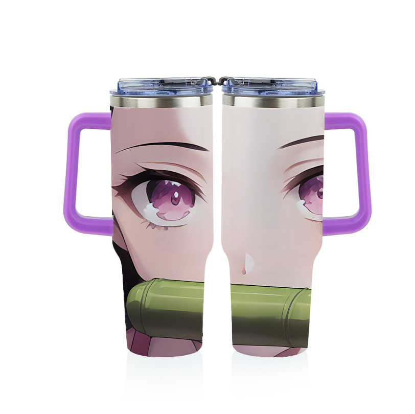 （画像用） 鬼滅の刃（きめつのやいば）竈門 禰󠄀豆子／かまど ねずこ Kamado Nezuko 1200ｍLフルプリント車用タンブラー