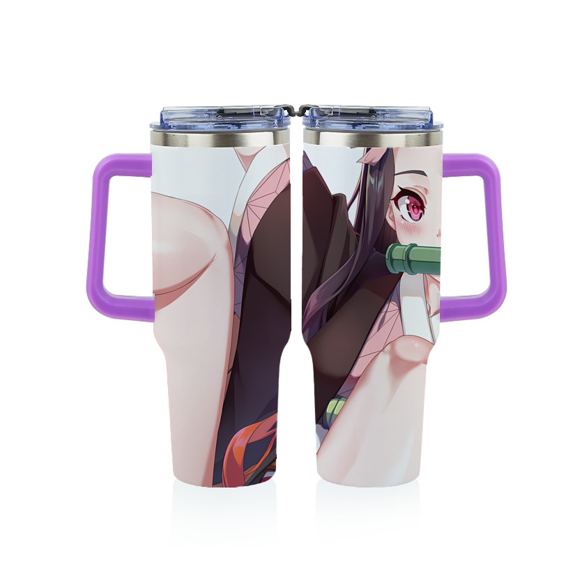 （画像用） 鬼滅の刃（きめつのやいば）竈門 禰󠄀豆子／かまど ねずこ Kamado Nezuko 1200ｍLフルプリント車用タンブラー