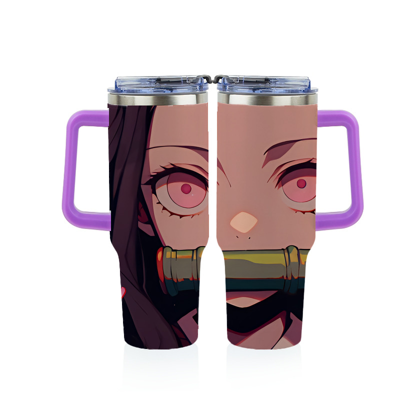 （画像用） 鬼滅の刃（きめつのやいば）竈門 禰󠄀豆子／かまど ねずこ Kamado Nezuko 1200ｍLフルプリント車用タンブラー
