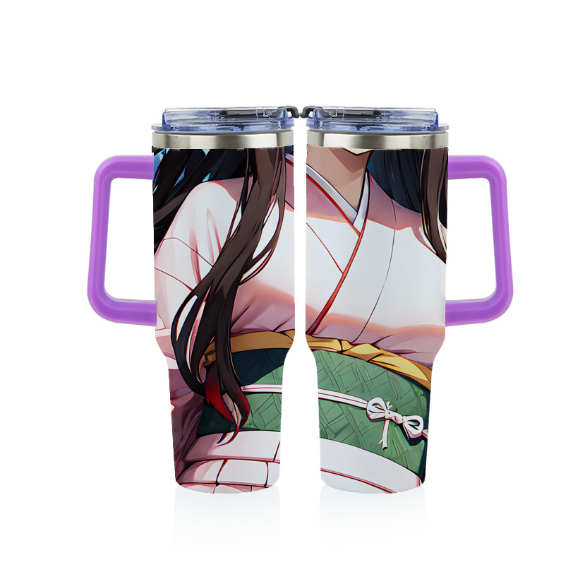 （画像用） 鬼滅の刃（きめつのやいば）竈門 禰󠄀豆子／かまど ねずこ Kamado Nezuko 1200ｍLフルプリント車用タンブラー