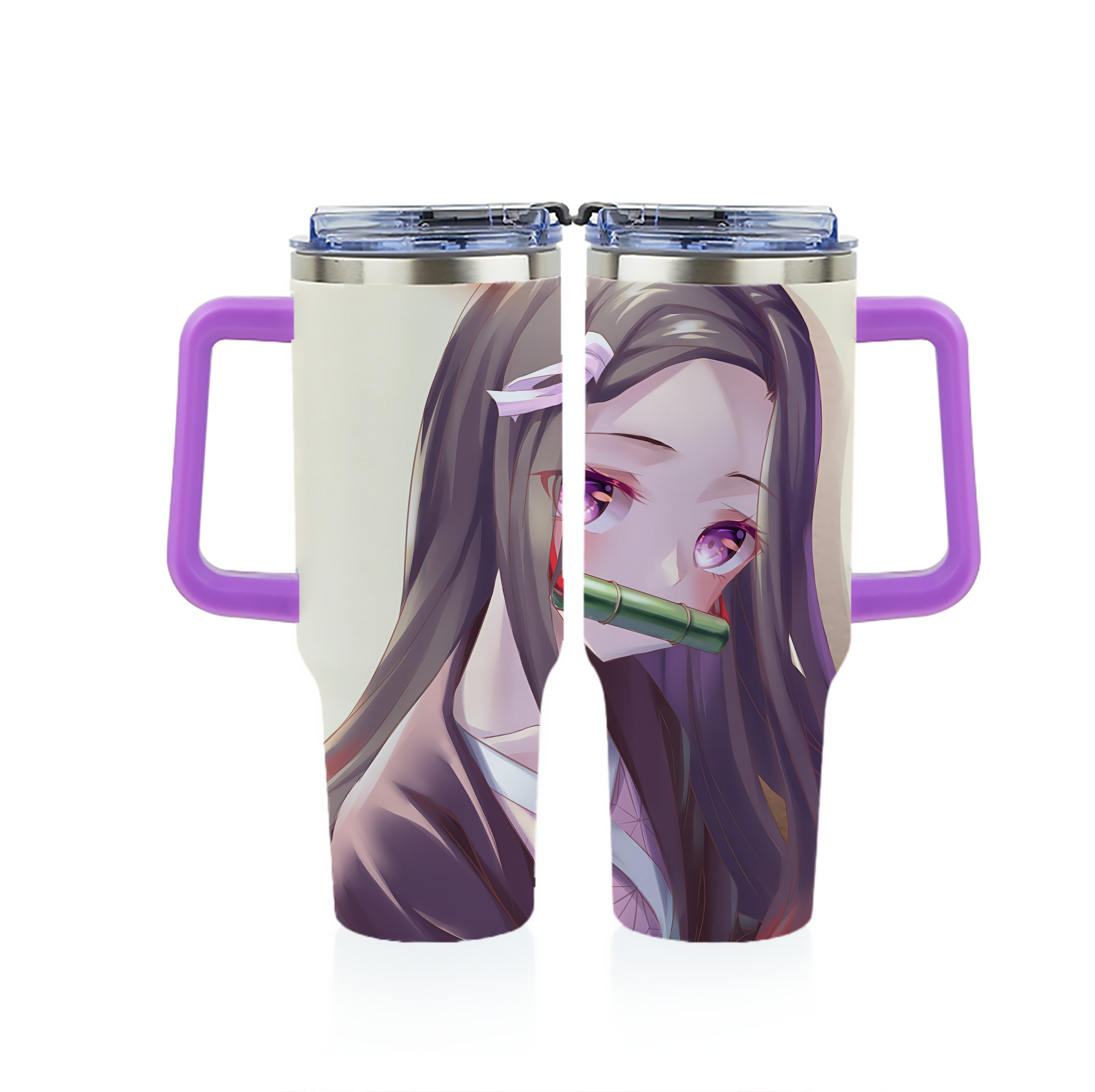 （画像用） 鬼滅の刃（きめつのやいば）竈門 禰󠄀豆子／かまど ねずこ Kamado Nezuko 1200ｍLフルプリント車用タンブラー
