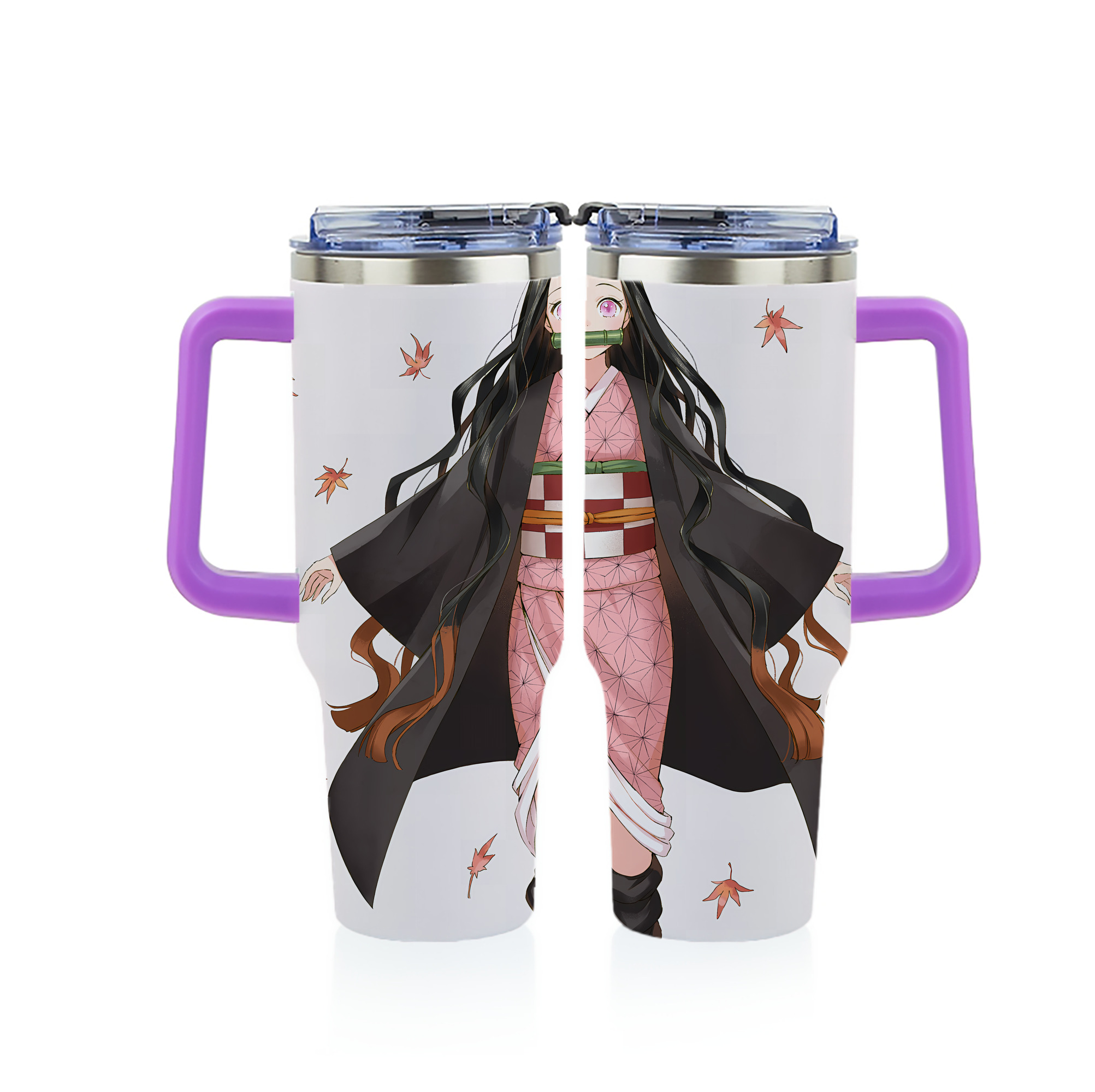 （画像用） 鬼滅の刃（きめつのやいば）竈門 禰󠄀豆子／かまど ねずこ Kamado Nezuko 1200ｍLフルプリント車用タンブラー
