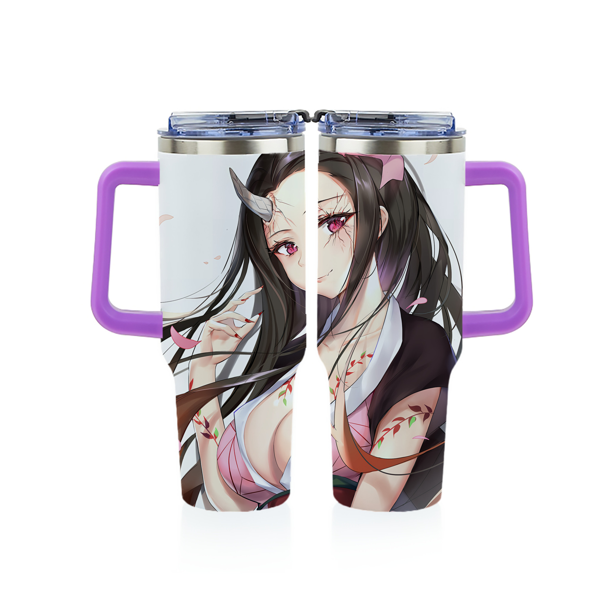 （画像用） 鬼滅の刃（きめつのやいば）竈門 禰󠄀豆子／かまど ねずこ Kamado Nezuko 1200ｍLフルプリント車用タンブラー