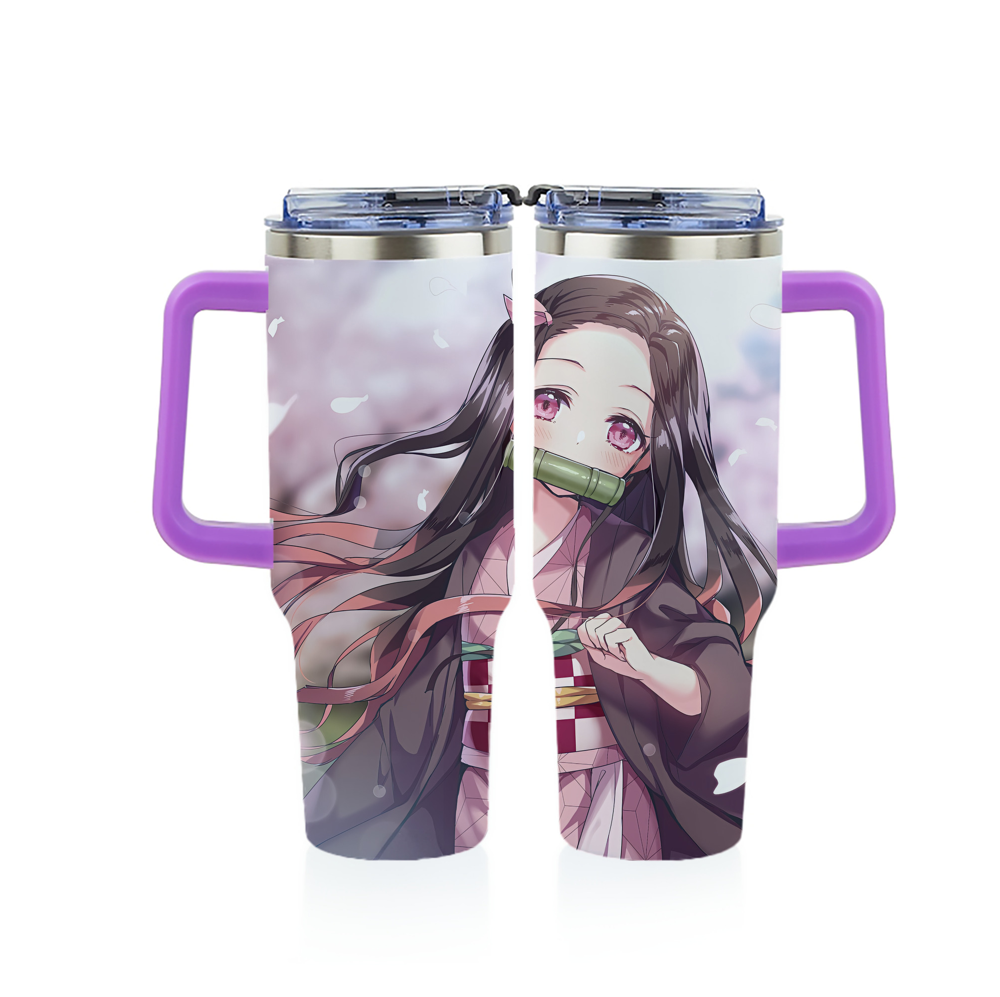 （画像用） 鬼滅の刃（きめつのやいば）竈門 禰󠄀豆子／かまど ねずこ Kamado Nezuko 1200ｍLフルプリント車用タンブラー