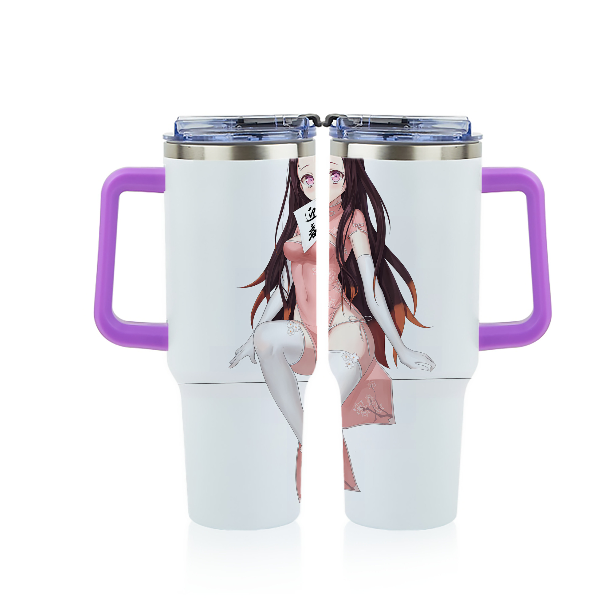 （画像用） 鬼滅の刃（きめつのやいば）竈門 禰󠄀豆子／かまど ねずこ Kamado Nezuko 1200ｍLフルプリント車用タンブラー