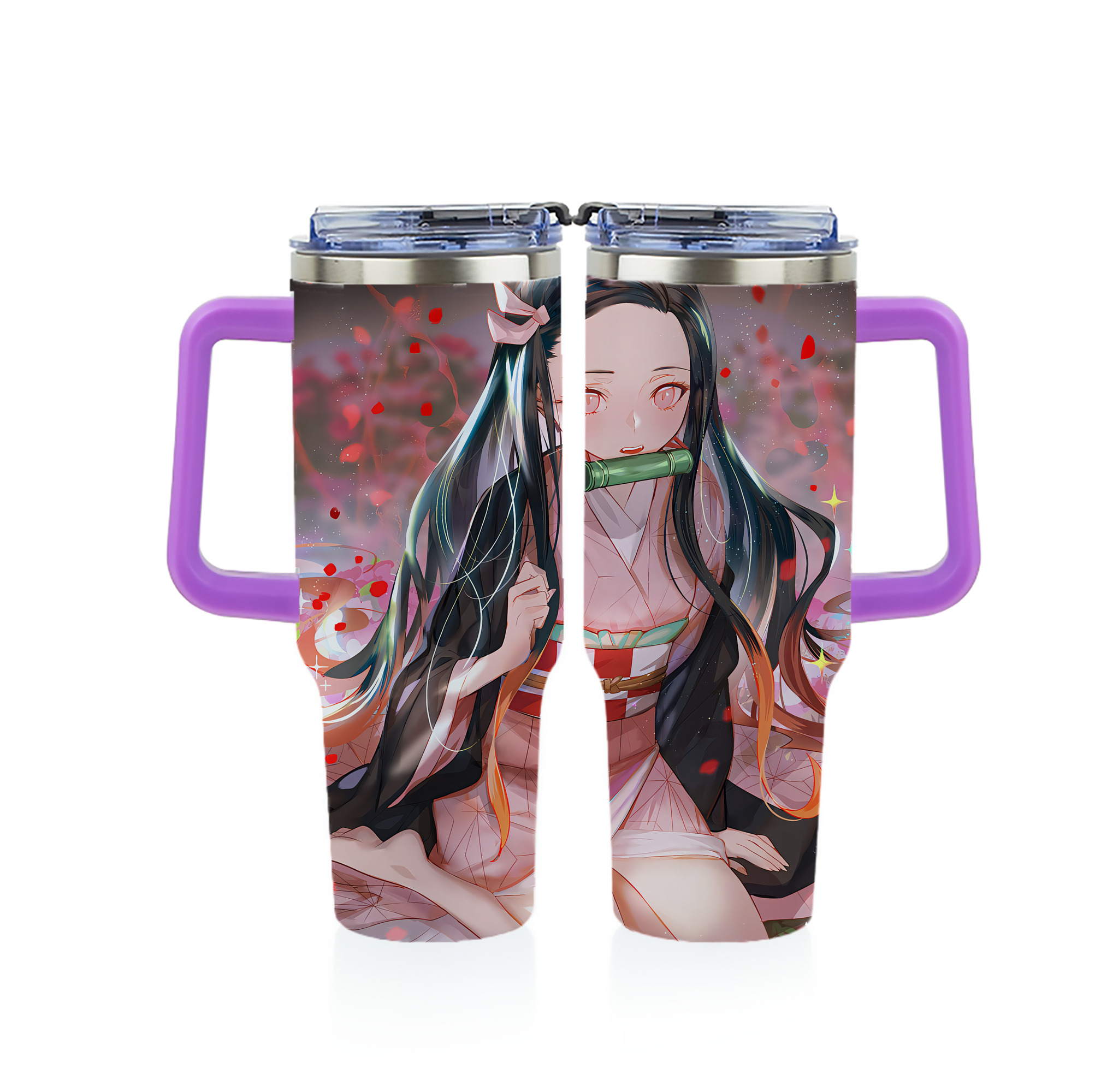 （画像用） 鬼滅の刃（きめつのやいば）竈門 禰󠄀豆子／かまど ねずこ Kamado Nezuko 1200ｍLフルプリント車用タンブラー