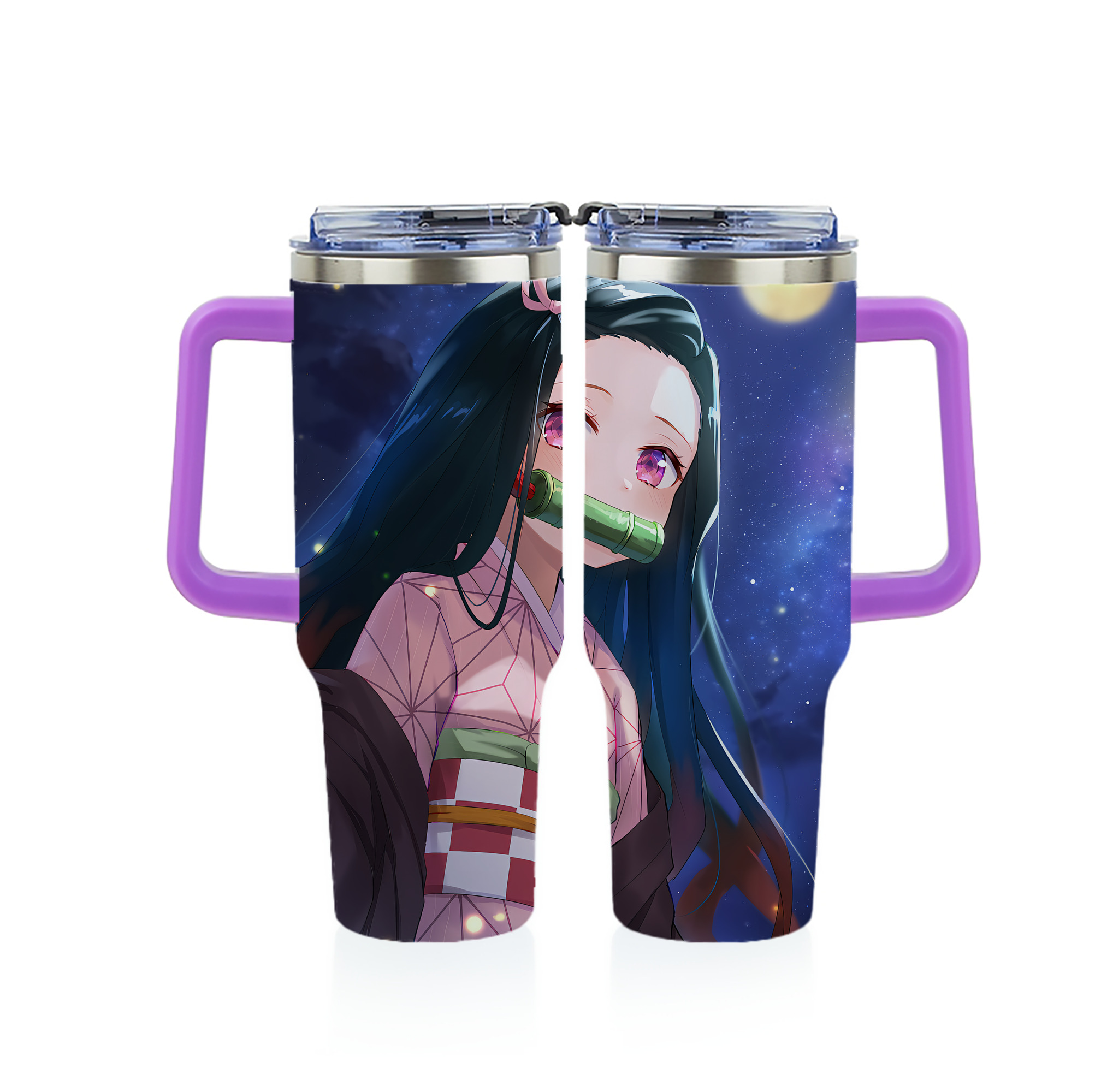 （画像用） 鬼滅の刃（きめつのやいば）竈門 禰󠄀豆子／かまど ねずこ Kamado Nezuko 1200ｍLフルプリント車用タンブラー