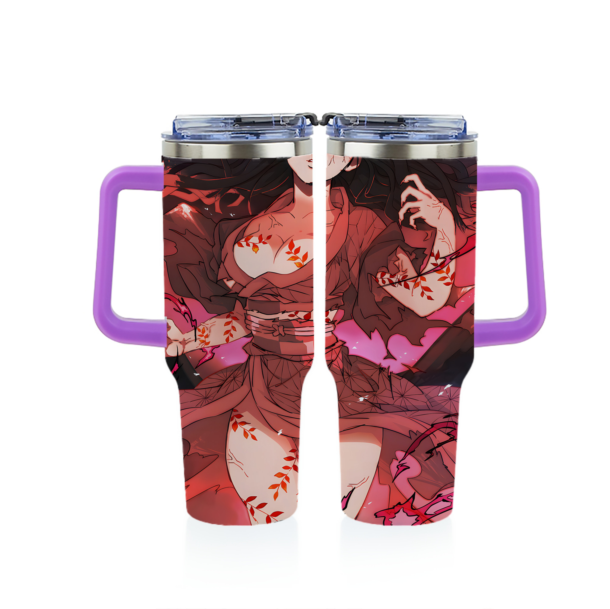 （画像用） 鬼滅の刃（きめつのやいば）竈門 禰󠄀豆子／かまど ねずこ Kamado Nezuko 1200ｍLフルプリント車用タンブラー