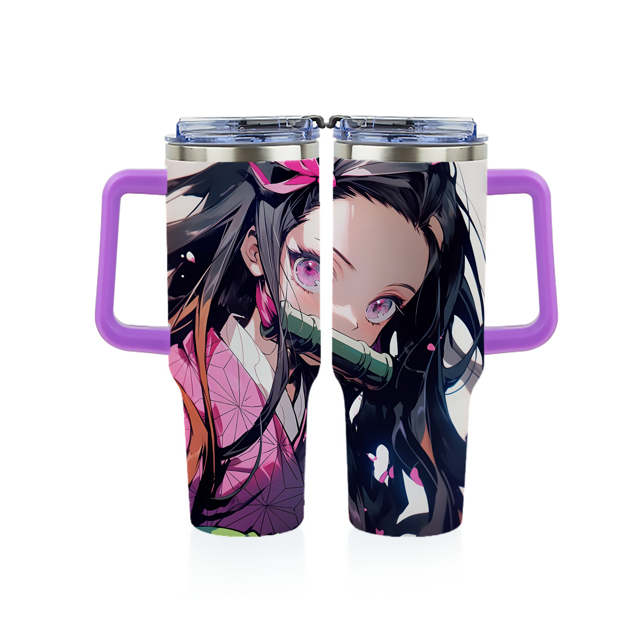 （画像用） 鬼滅の刃（きめつのやいば）竈門 禰󠄀豆子／かまど ねずこ Kamado Nezuko 1200ｍLフルプリント車用タンブラー