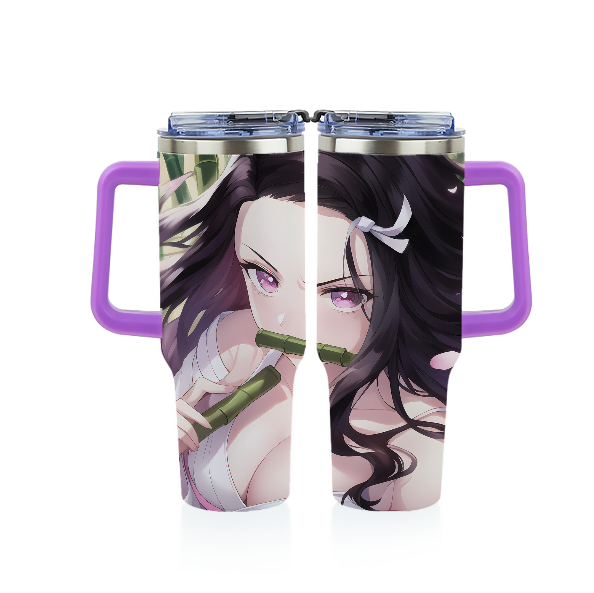 （画像用） 鬼滅の刃（きめつのやいば）竈門 禰󠄀豆子／かまど ねずこ Kamado Nezuko 1200ｍLフルプリント車用タンブラー