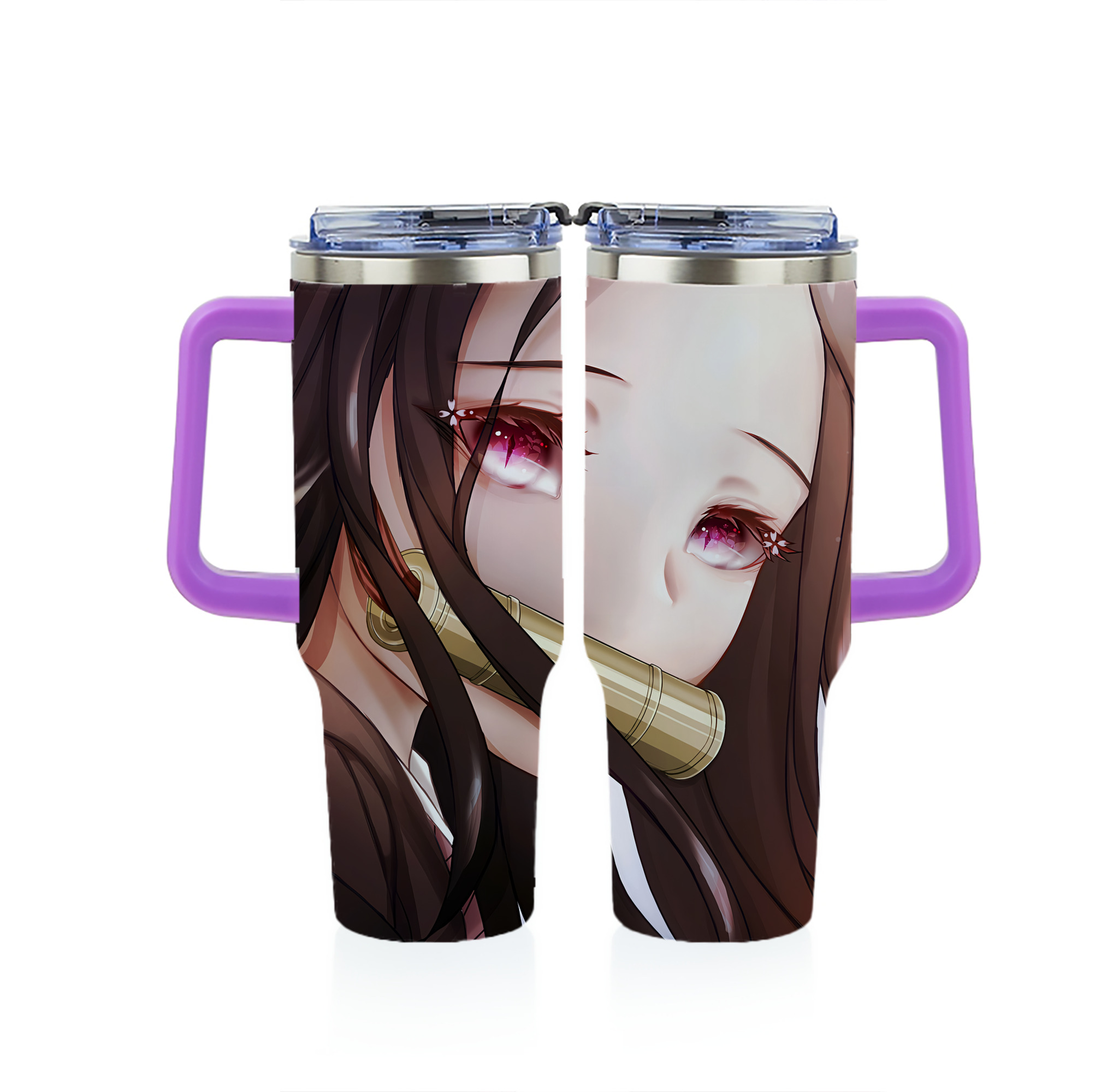 （画像用） 鬼滅の刃（きめつのやいば）竈門 禰󠄀豆子／かまど ねずこ Kamado Nezuko 1200ｍLフルプリント車用タンブラー