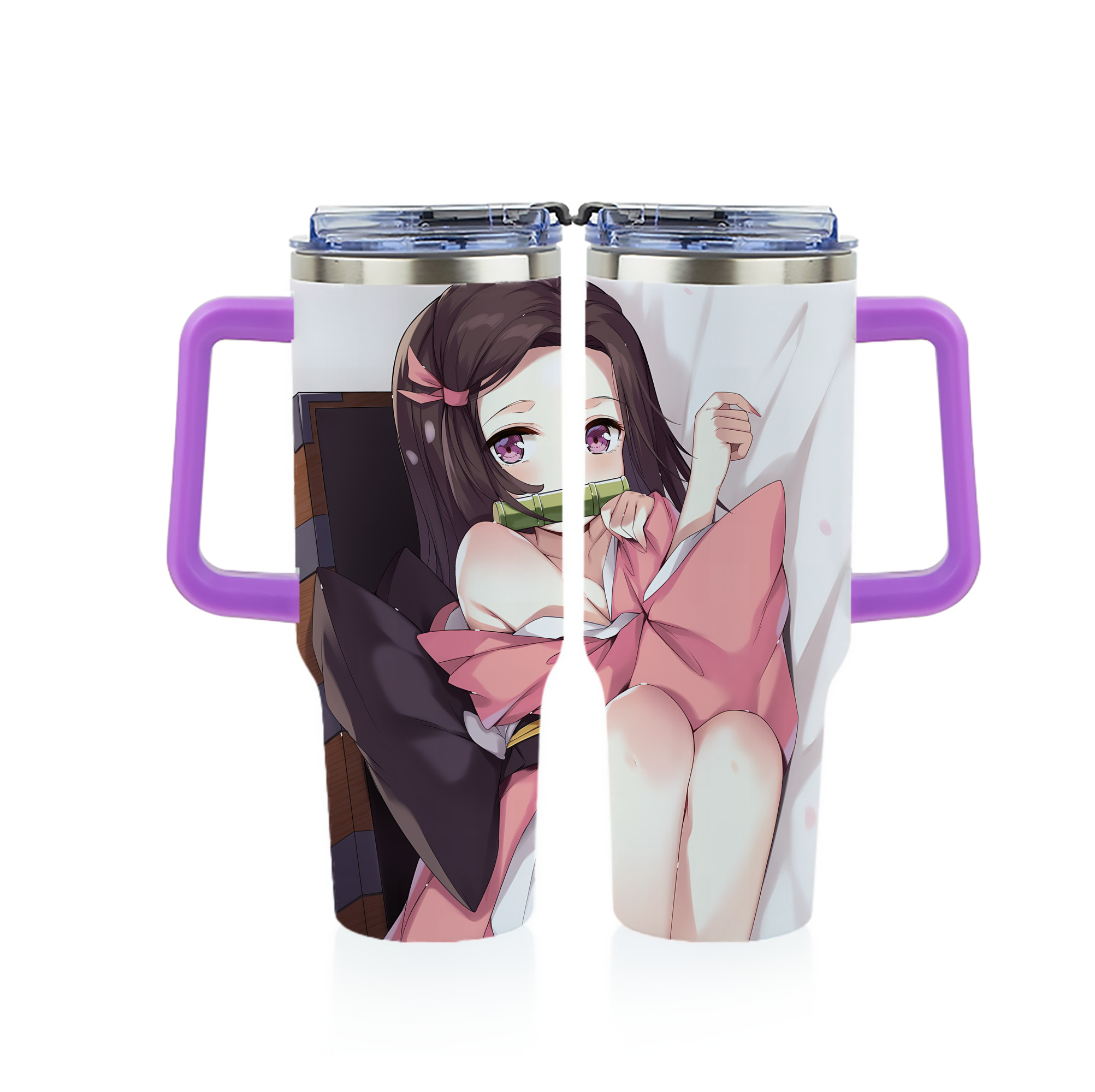 （画像用） 鬼滅の刃（きめつのやいば）竈門 禰󠄀豆子／かまど ねずこ Kamado Nezuko 1200ｍLフルプリント車用タンブラー