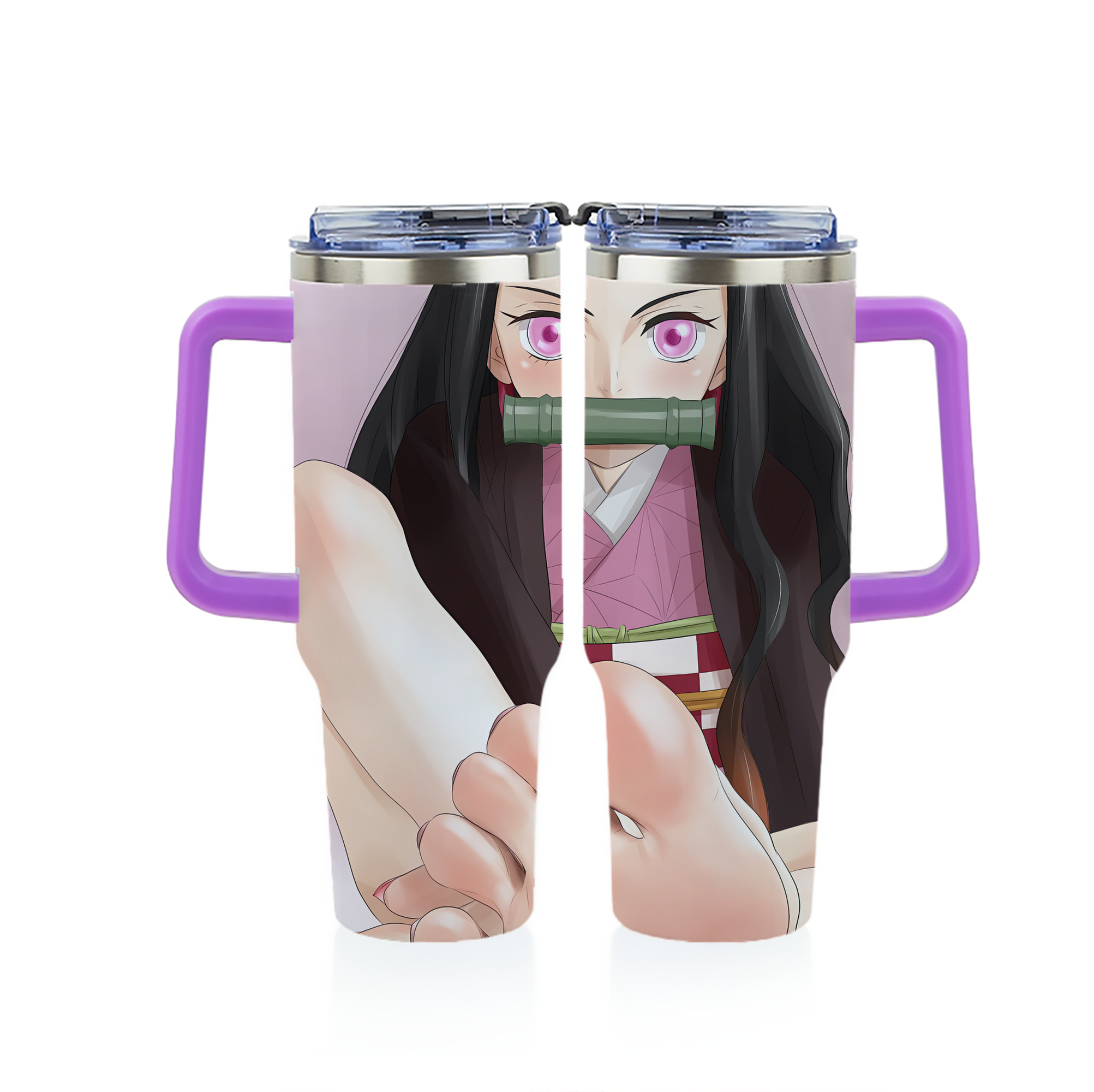 （画像用） 鬼滅の刃（きめつのやいば）竈門 禰󠄀豆子／かまど ねずこ Kamado Nezuko 1200ｍLフルプリント車用タンブラー