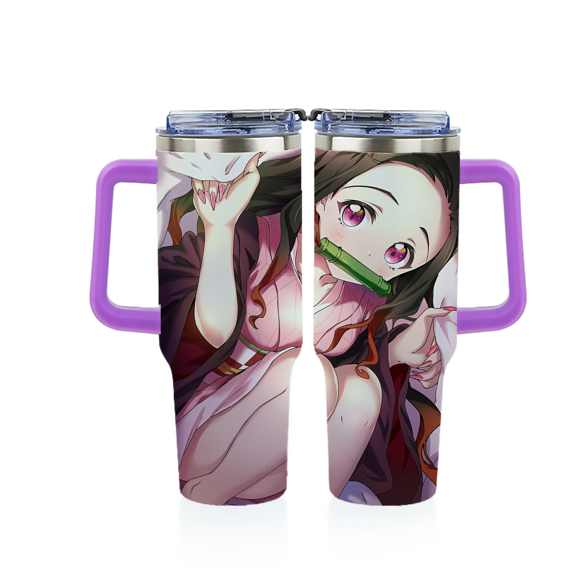 （画像用） 鬼滅の刃（きめつのやいば）竈門 禰󠄀豆子／かまど ねずこ Kamado Nezuko 1200ｍLフルプリント車用タンブラー