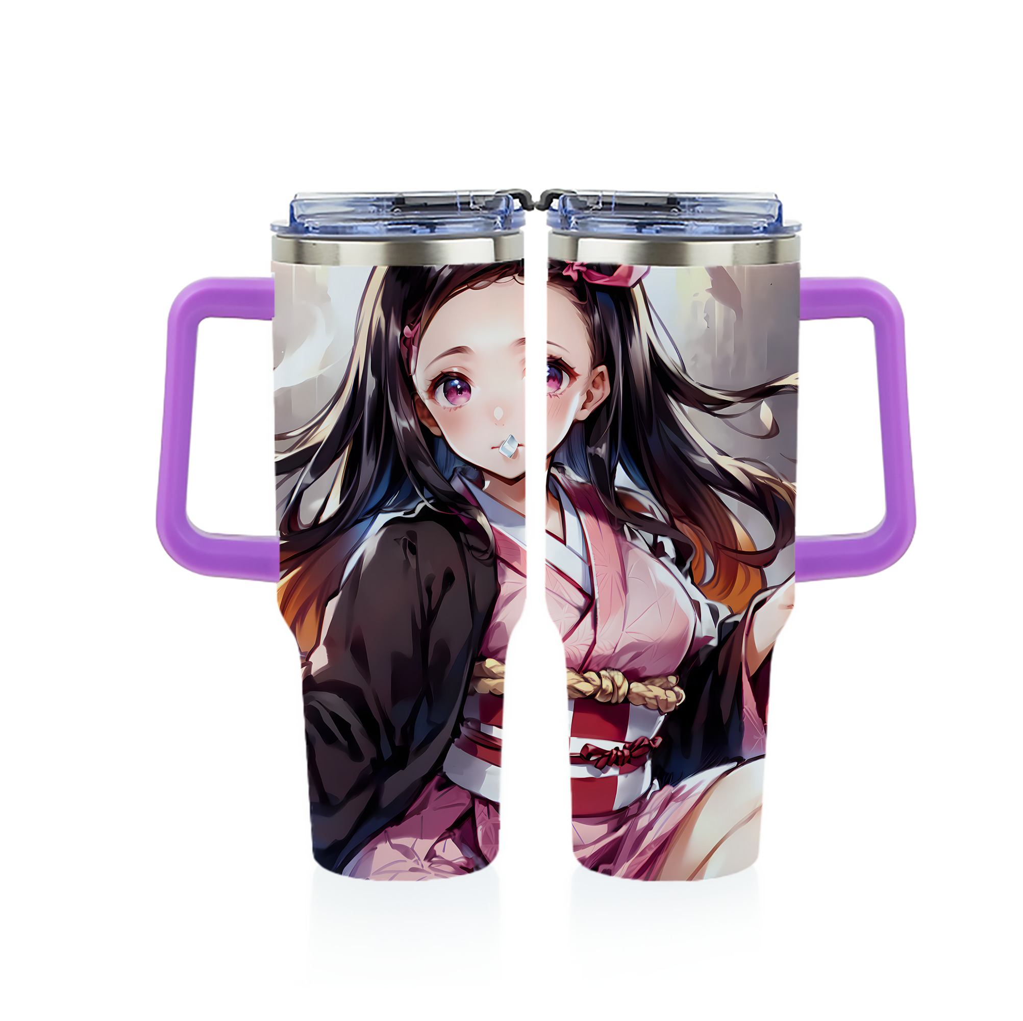 （画像用） 鬼滅の刃（きめつのやいば）竈門 禰󠄀豆子／かまど ねずこ Kamado Nezuko 1200ｍLフルプリント車用タンブラー