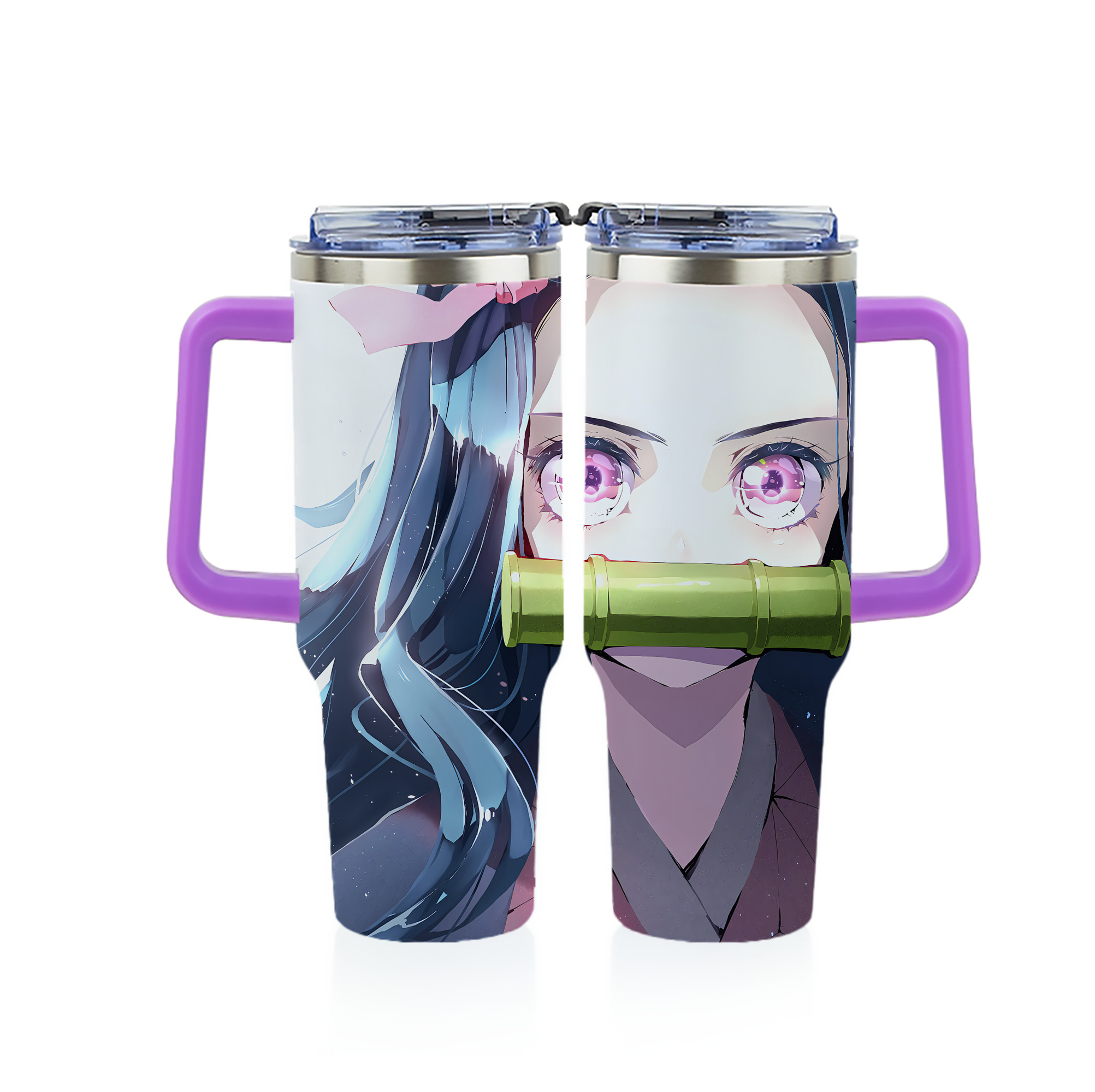 （画像用） 鬼滅の刃（きめつのやいば）竈門 禰󠄀豆子／かまど ねずこ Kamado Nezuko 1200ｍLフルプリント車用タンブラー