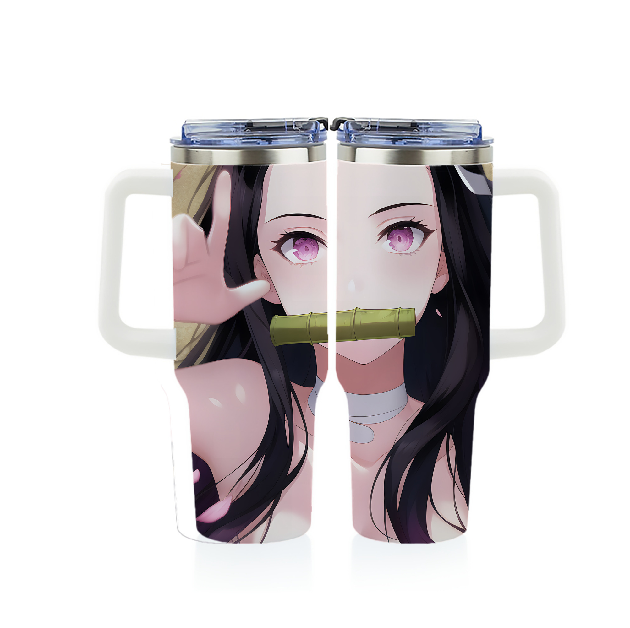 （画像用） 鬼滅の刃（きめつのやいば）竈門 禰󠄀豆子／かまど ねずこ Kamado Nezuko 1200ｍLフルプリント車用タンブラー