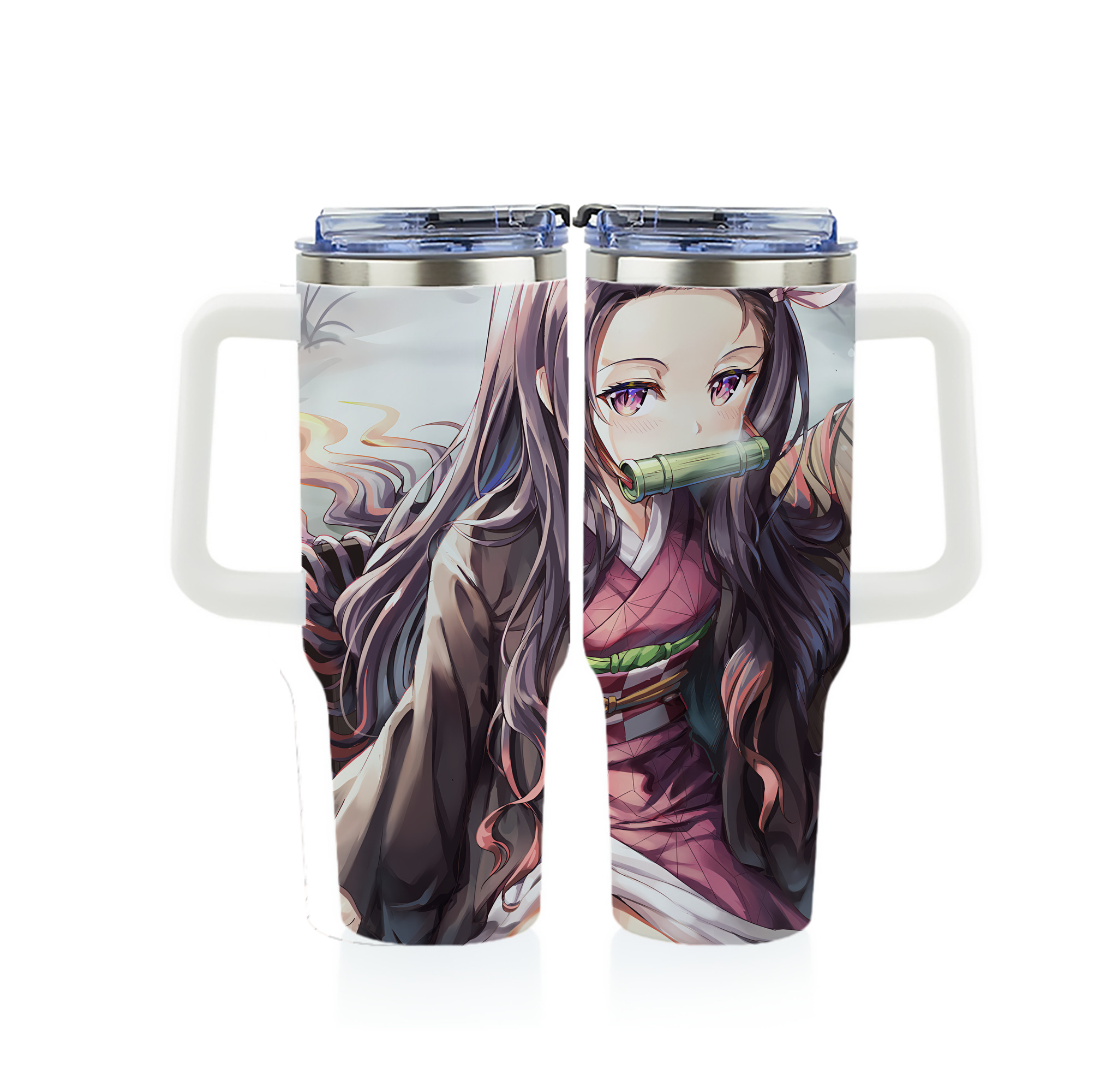 （画像用） 鬼滅の刃（きめつのやいば）竈門 禰󠄀豆子／かまど ねずこ Kamado Nezuko 1200ｍLフルプリント車用タンブラー