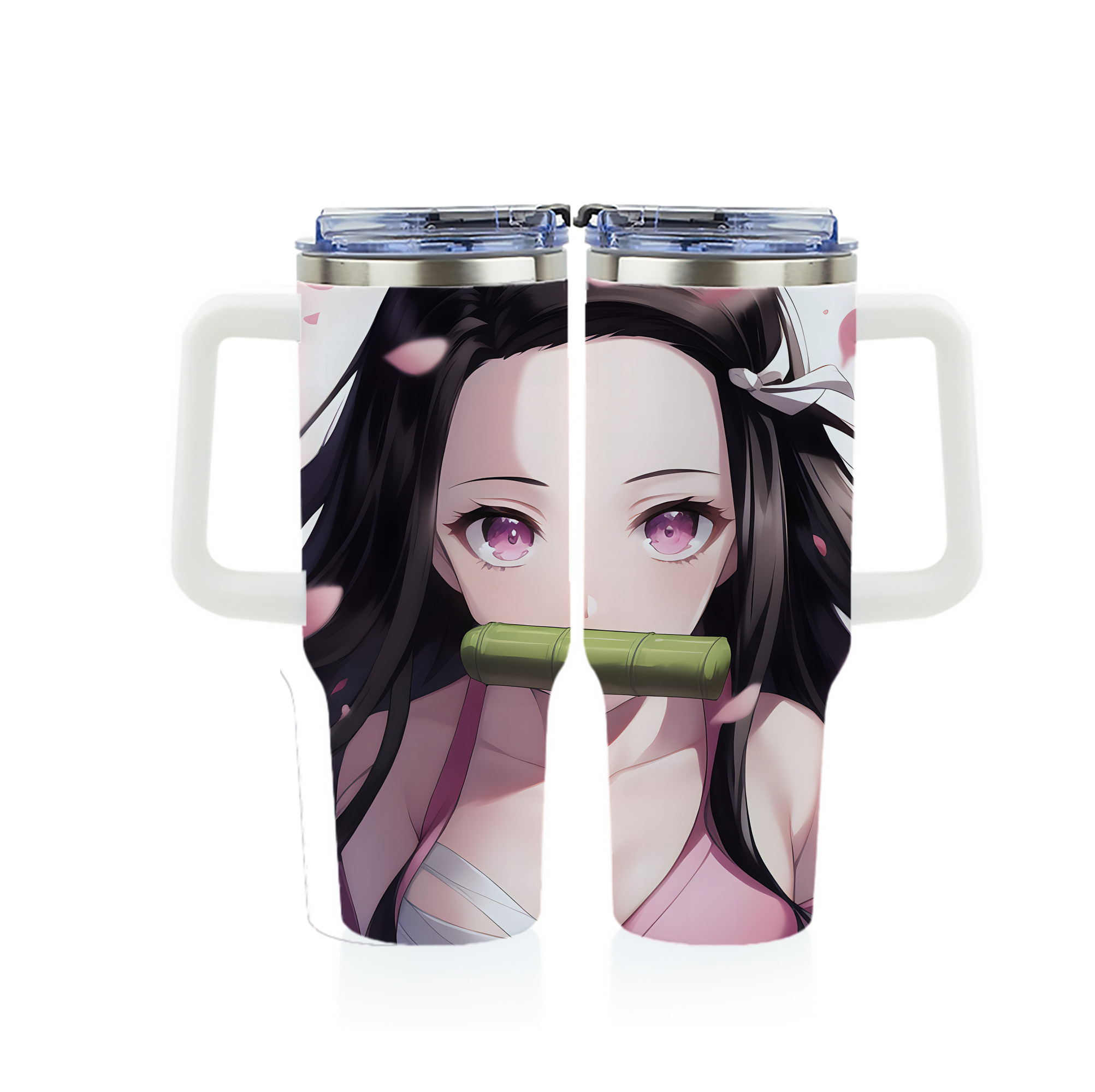 （画像用） 鬼滅の刃（きめつのやいば）竈門 禰󠄀豆子／かまど ねずこ Kamado Nezuko 1200ｍLフルプリント車用タンブラー