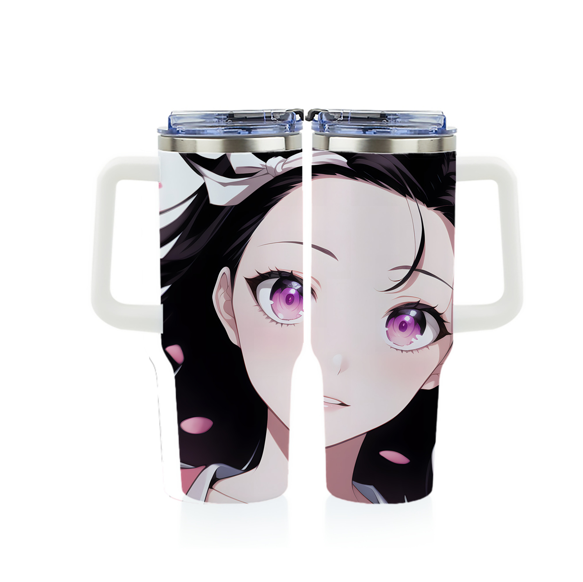 （画像用） 鬼滅の刃（きめつのやいば）竈門 禰󠄀豆子／かまど ねずこ Kamado Nezuko 1200ｍLフルプリント車用タンブラー