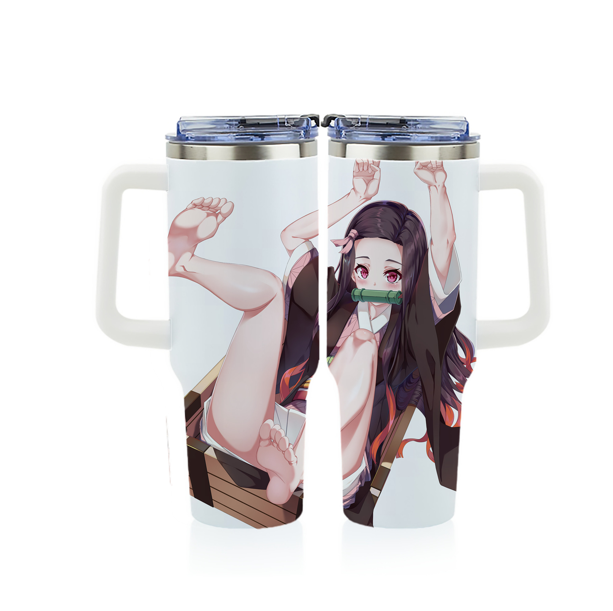 （画像用） 鬼滅の刃（きめつのやいば）竈門 禰󠄀豆子／かまど ねずこ Kamado Nezuko 1200ｍLフルプリント車用タンブラー