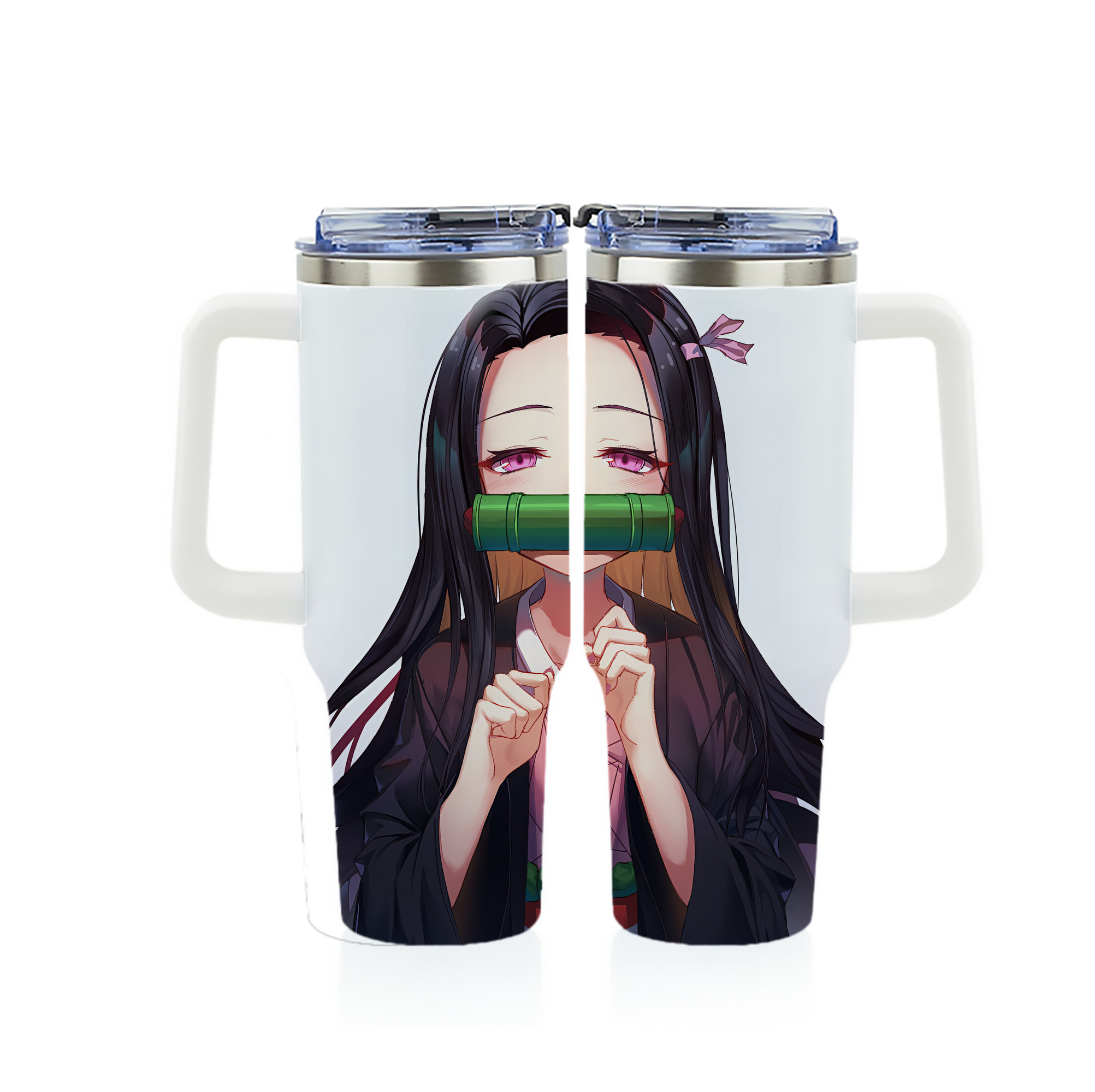 （画像用） 鬼滅の刃（きめつのやいば）竈門 禰󠄀豆子／かまど ねずこ Kamado Nezuko 1200ｍLフルプリント車用タンブラー