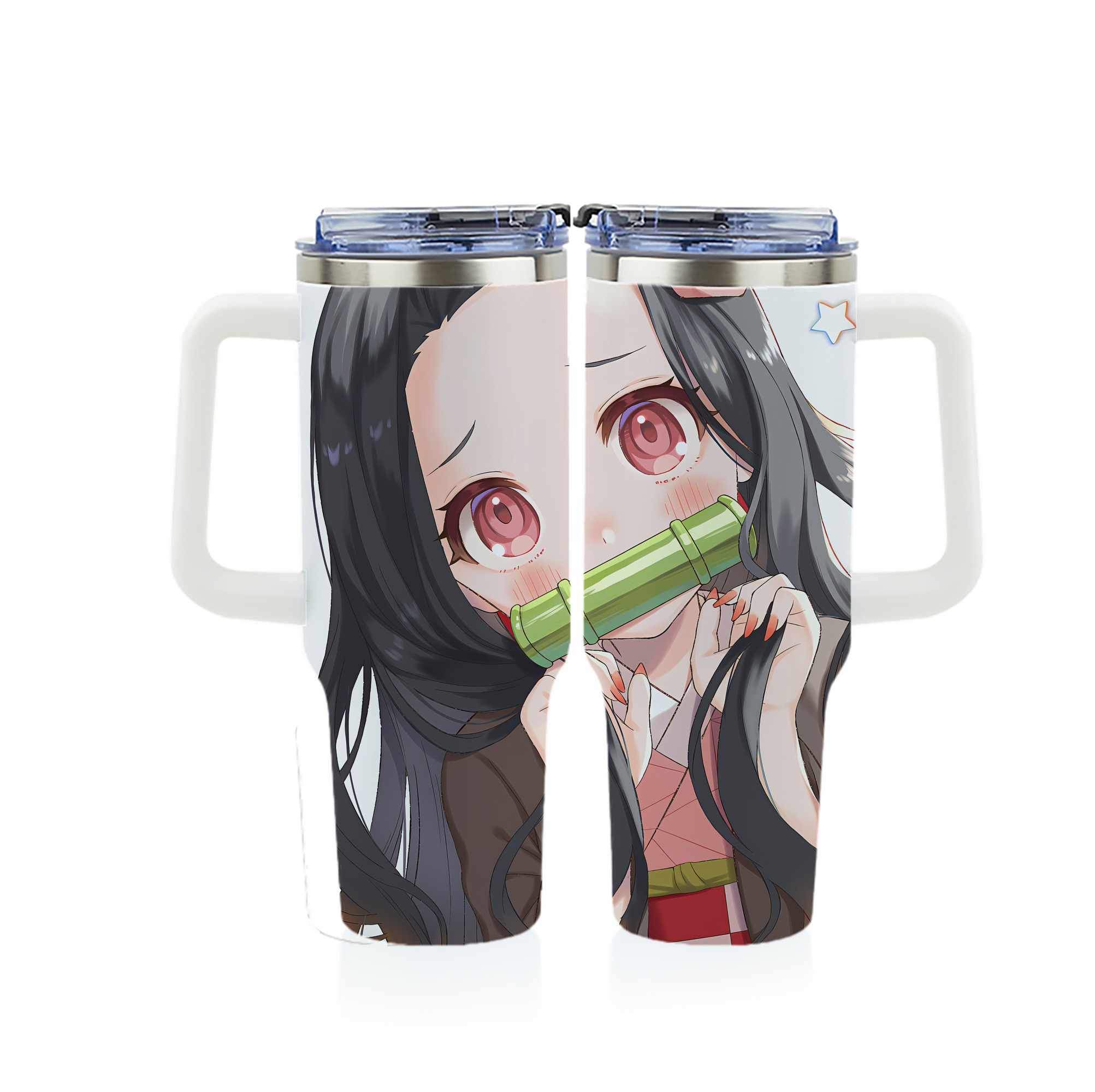 （画像用） 鬼滅の刃（きめつのやいば）竈門 禰󠄀豆子／かまど ねずこ Kamado Nezuko 1200ｍLフルプリント車用タンブラー