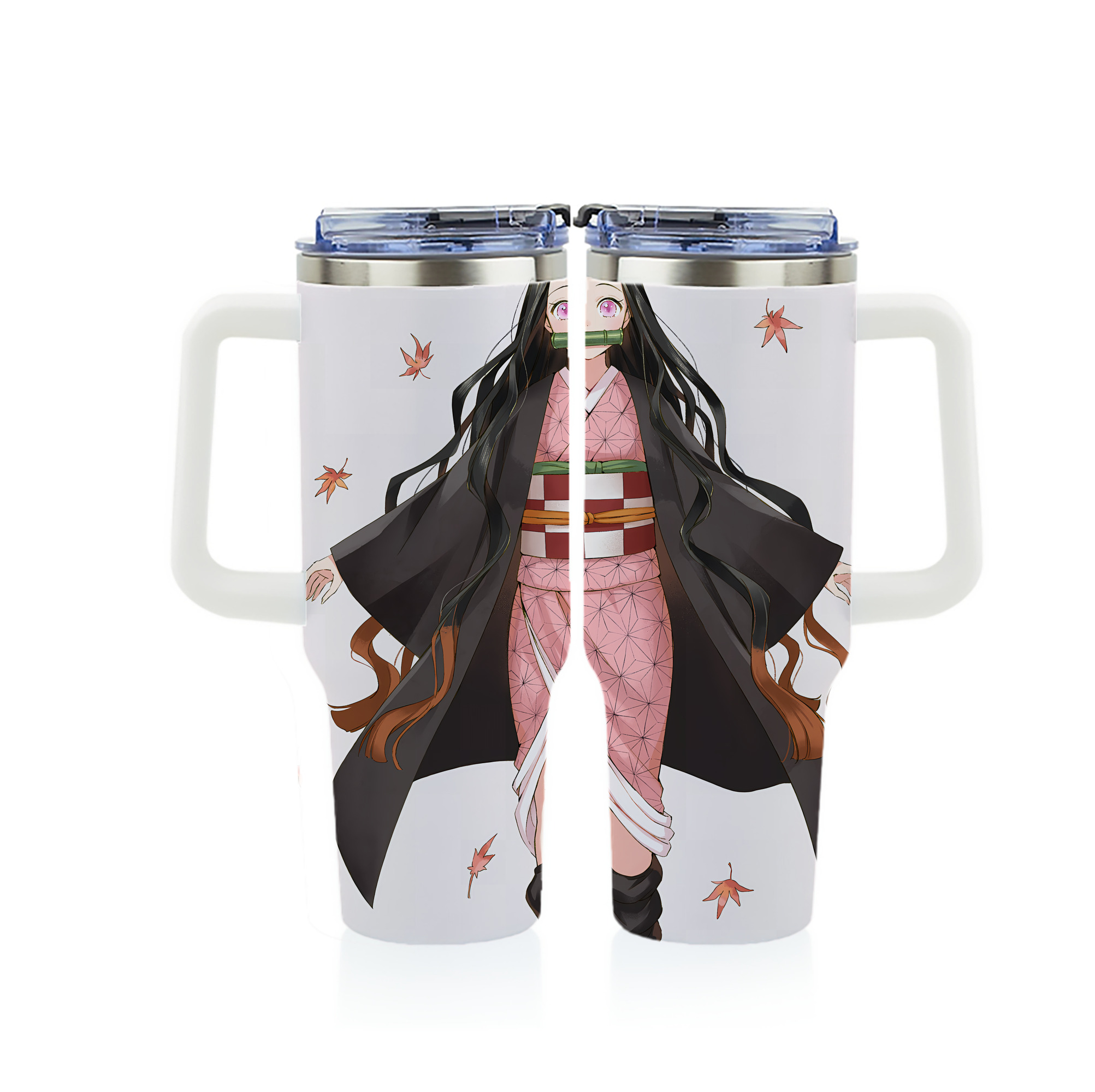 （画像用） 鬼滅の刃（きめつのやいば）竈門 禰󠄀豆子／かまど ねずこ Kamado Nezuko 1200ｍLフルプリント車用タンブラー