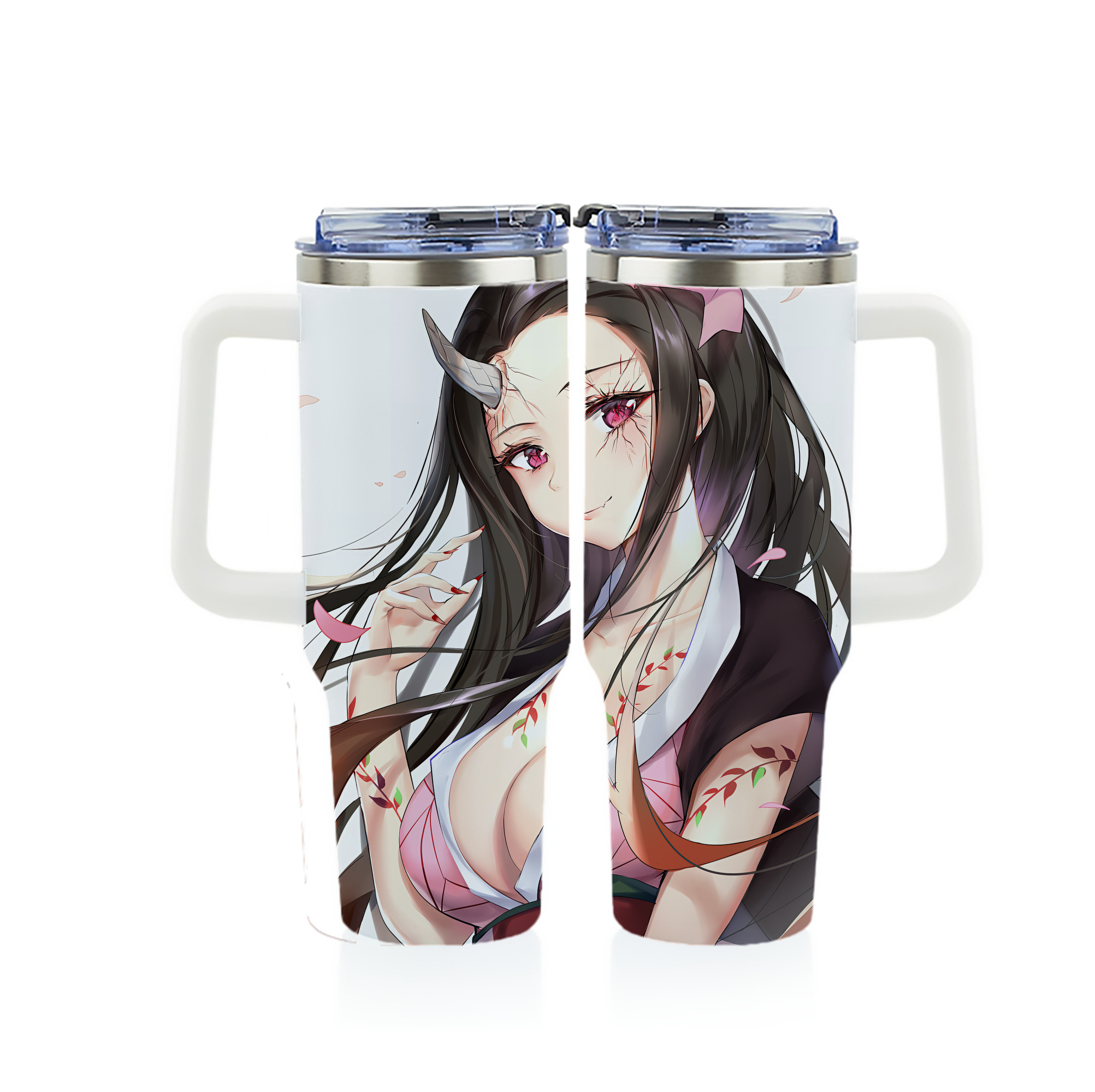 （画像用） 鬼滅の刃（きめつのやいば）竈門 禰󠄀豆子／かまど ねずこ Kamado Nezuko 1200ｍLフルプリント車用タンブラー