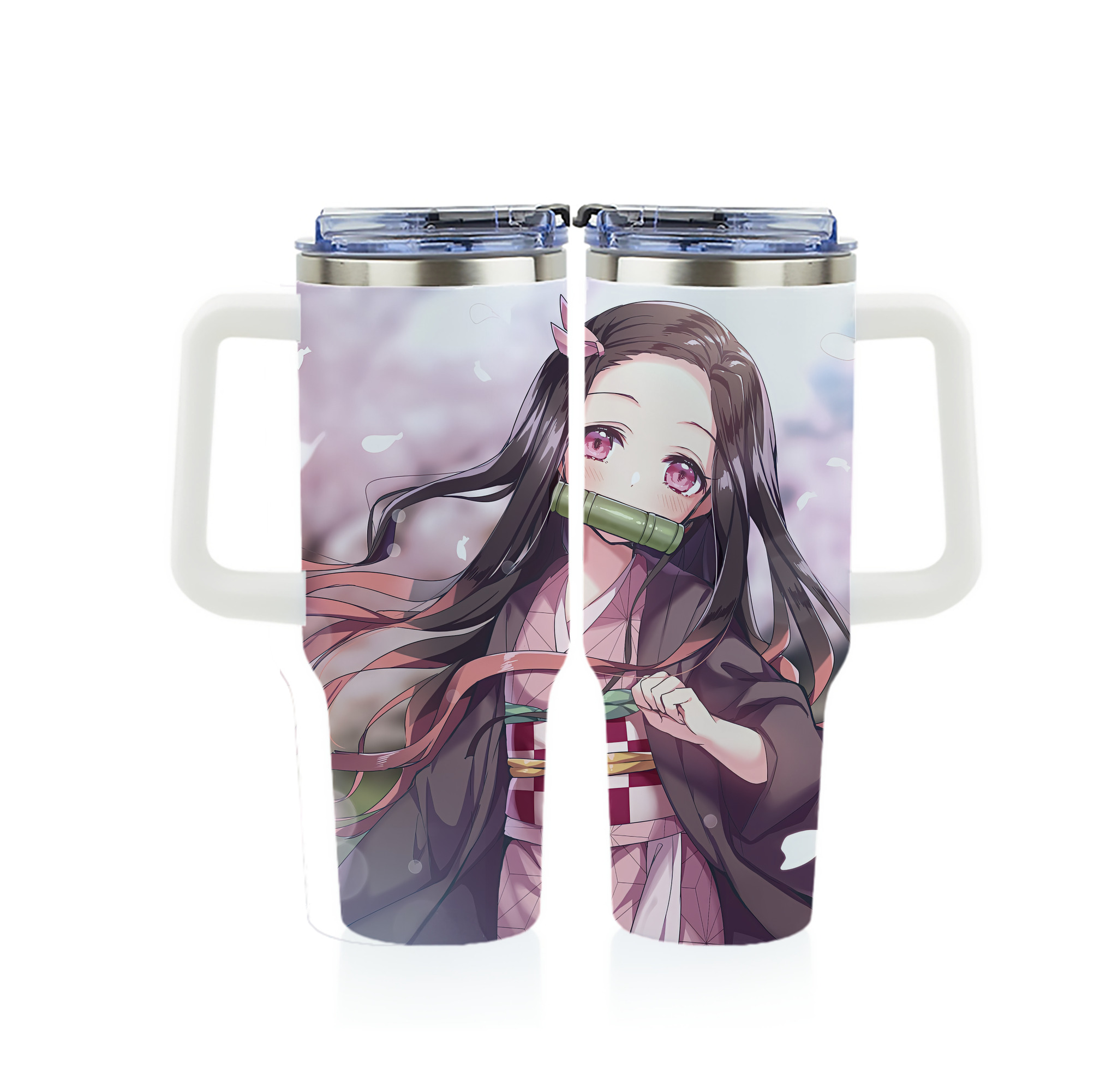 （画像用） 鬼滅の刃（きめつのやいば）竈門 禰󠄀豆子／かまど ねずこ Kamado Nezuko 1200ｍLフルプリント車用タンブラー