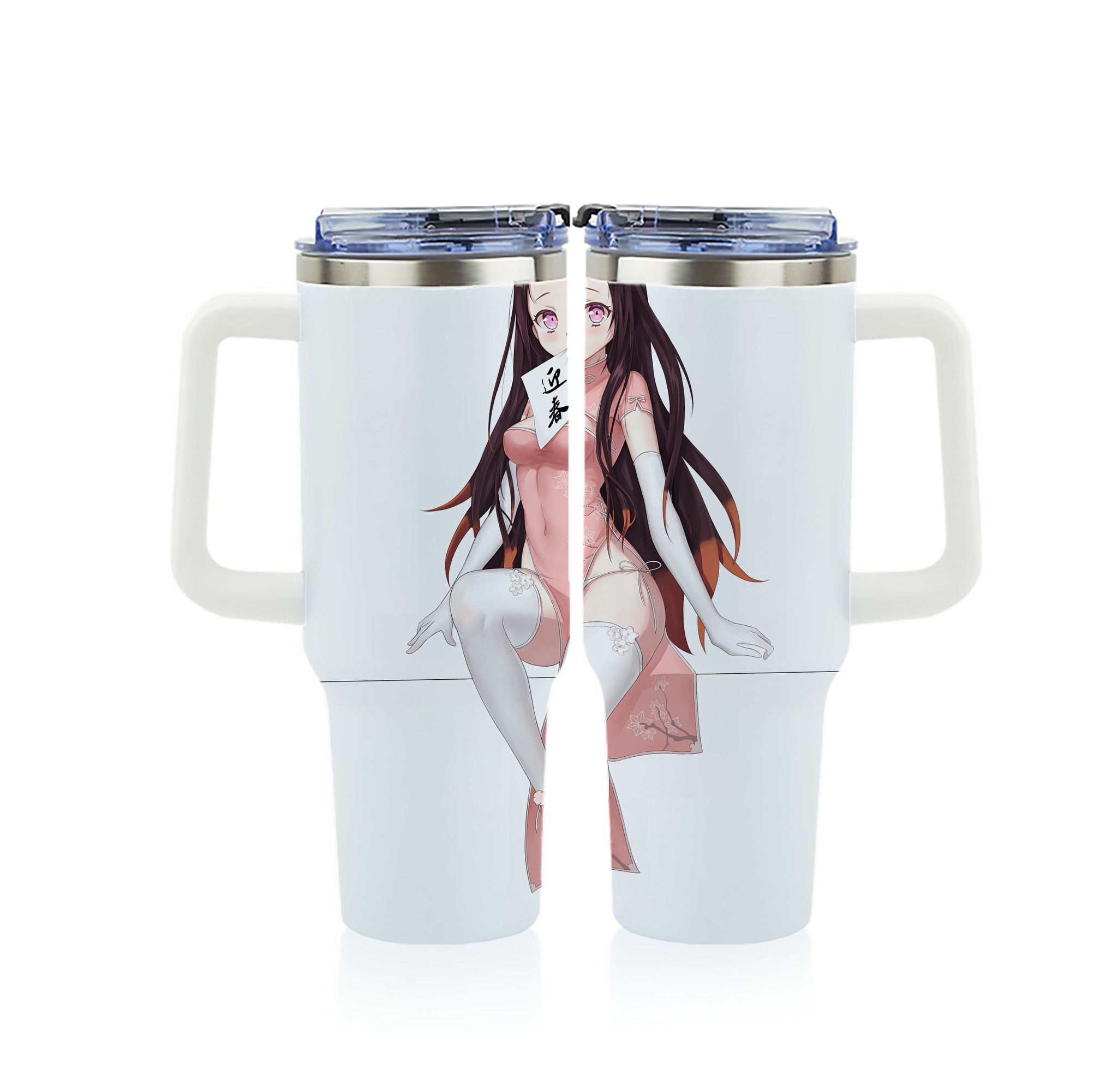 （画像用） 鬼滅の刃（きめつのやいば）竈門 禰󠄀豆子／かまど ねずこ Kamado Nezuko 1200ｍLフルプリント車用タンブラー