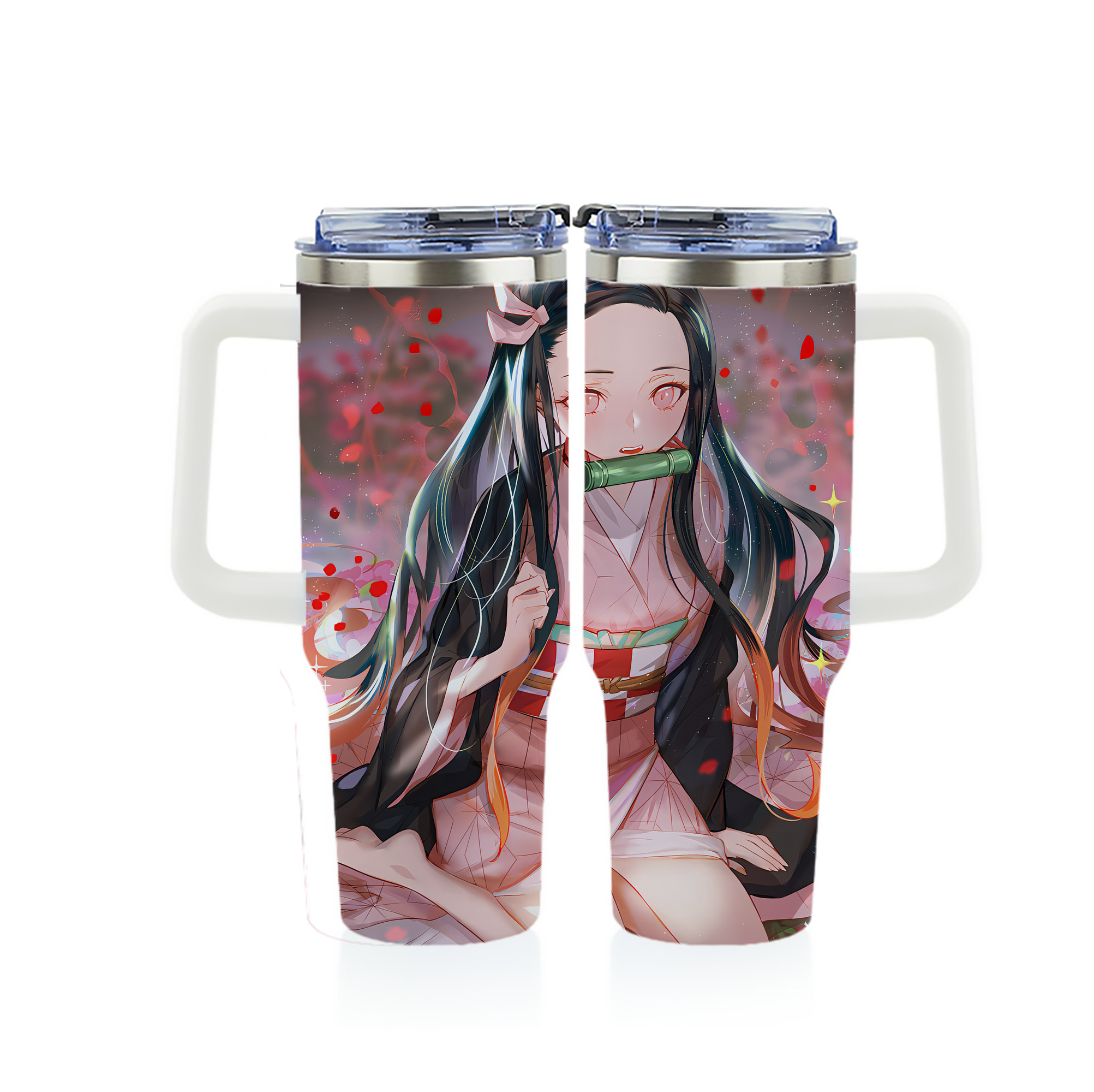 （画像用） 鬼滅の刃（きめつのやいば）竈門 禰󠄀豆子／かまど ねずこ Kamado Nezuko 1200ｍLフルプリント車用タンブラー