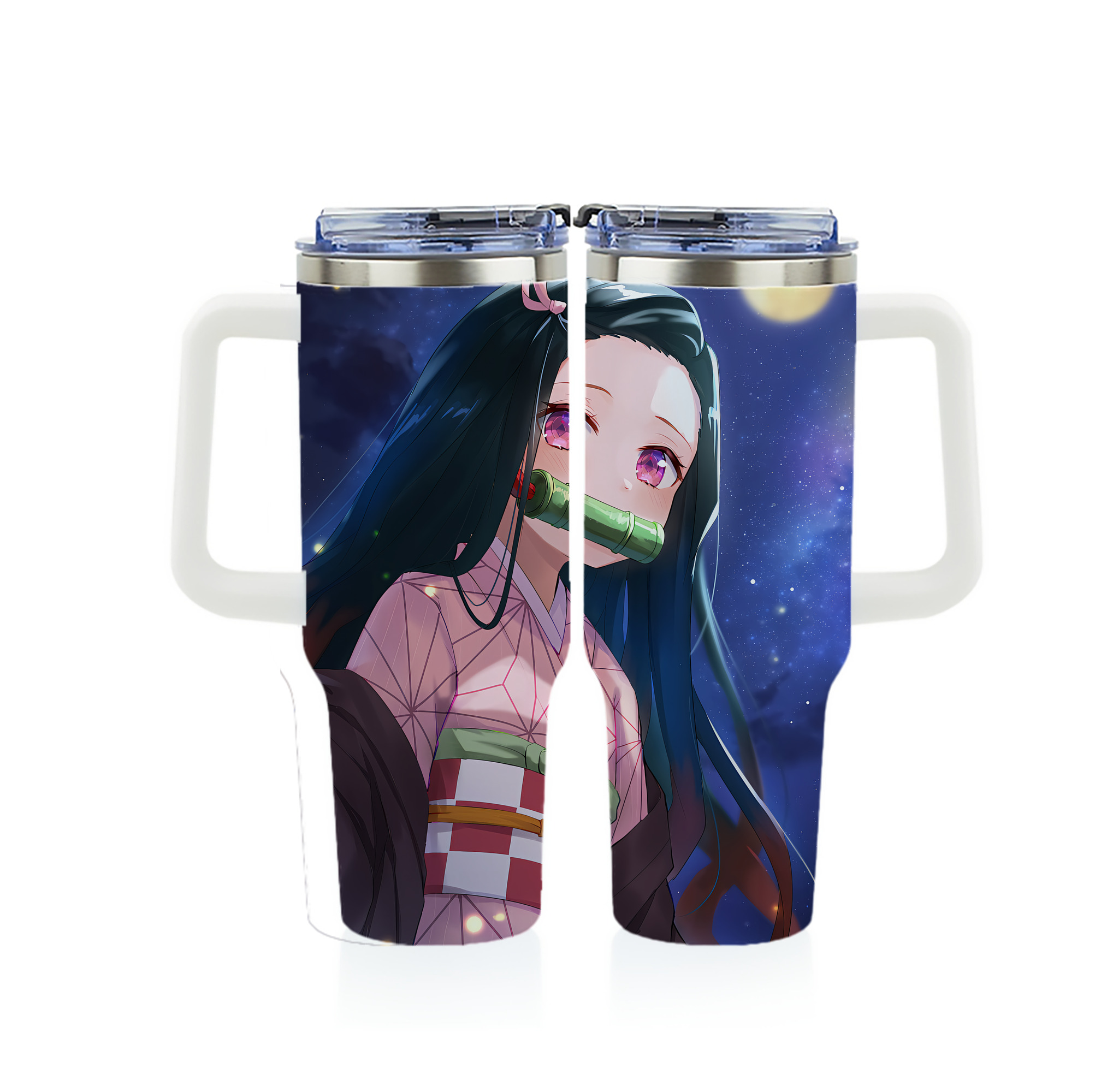 （画像用） 鬼滅の刃（きめつのやいば）竈門 禰󠄀豆子／かまど ねずこ Kamado Nezuko 1200ｍLフルプリント車用タンブラー