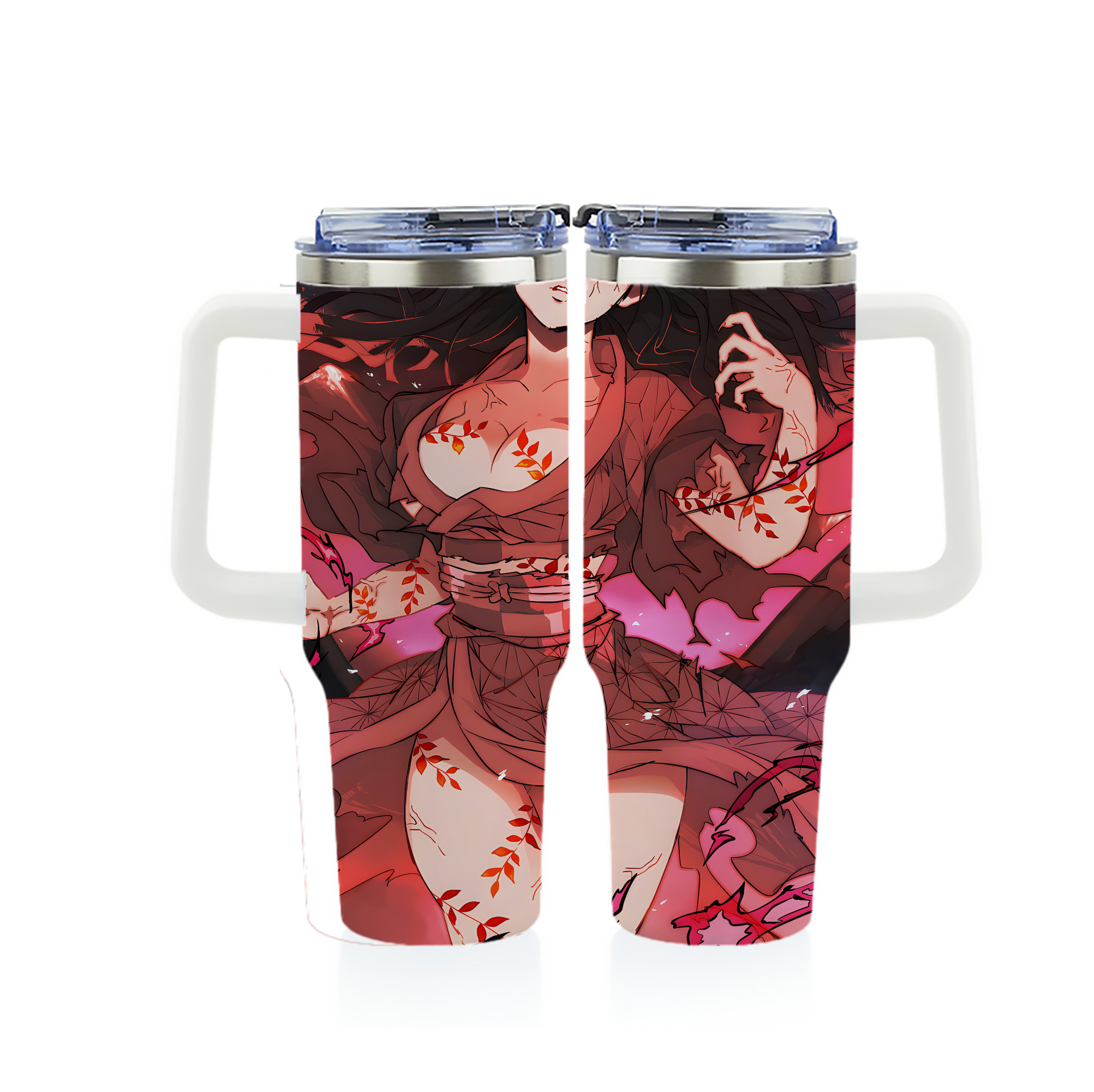 （画像用） 鬼滅の刃（きめつのやいば）竈門 禰󠄀豆子／かまど ねずこ Kamado Nezuko 1200ｍLフルプリント車用タンブラー