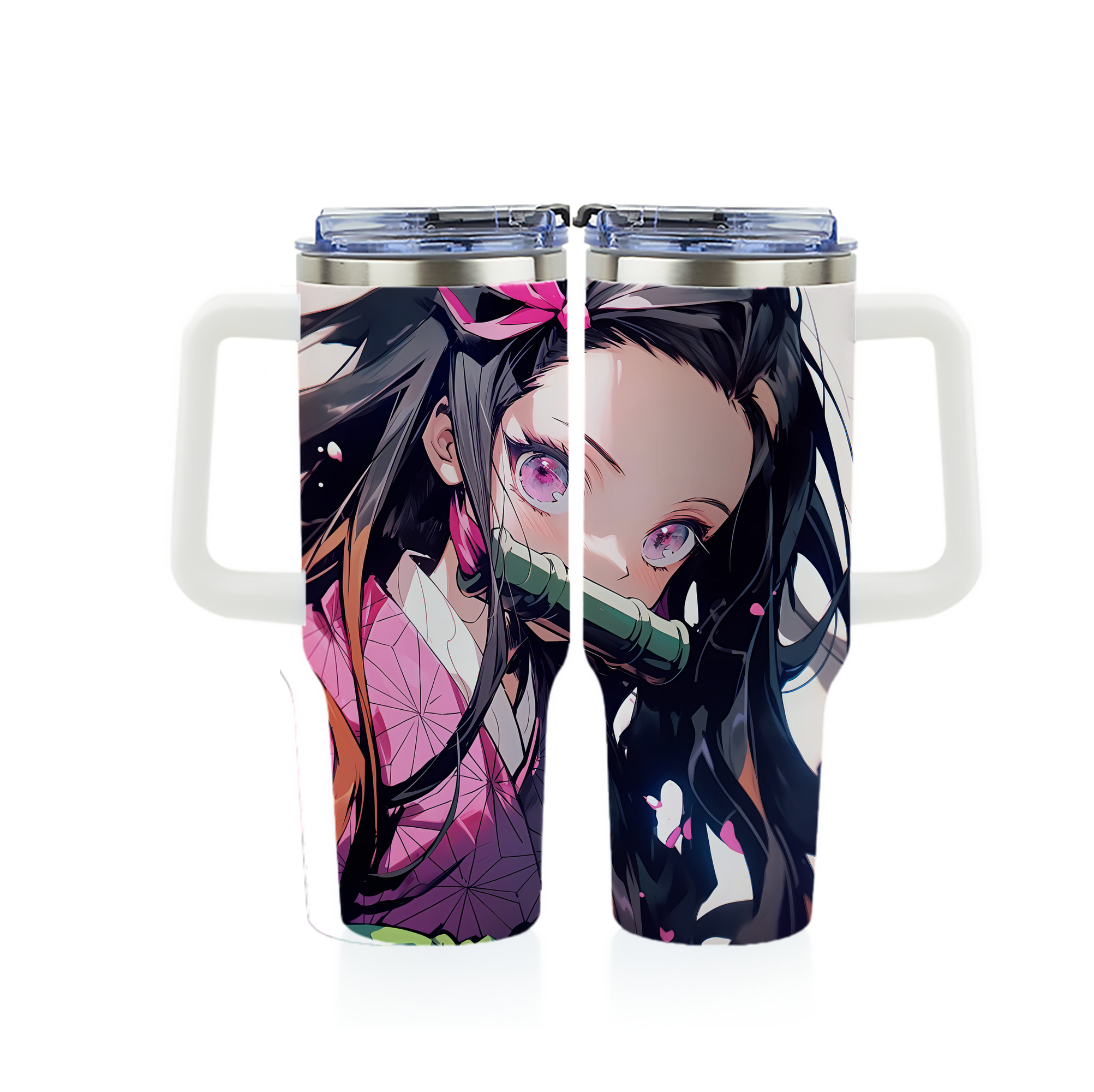 （画像用） 鬼滅の刃（きめつのやいば）竈門 禰󠄀豆子／かまど ねずこ Kamado Nezuko 1200ｍLフルプリント車用タンブラー