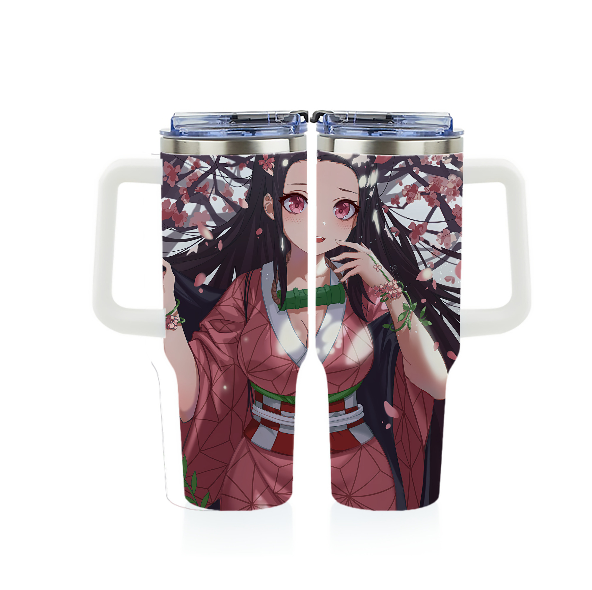 （画像用） 鬼滅の刃（きめつのやいば）竈門 禰󠄀豆子／かまど ねずこ Kamado Nezuko 1200ｍLフルプリント車用タンブラー