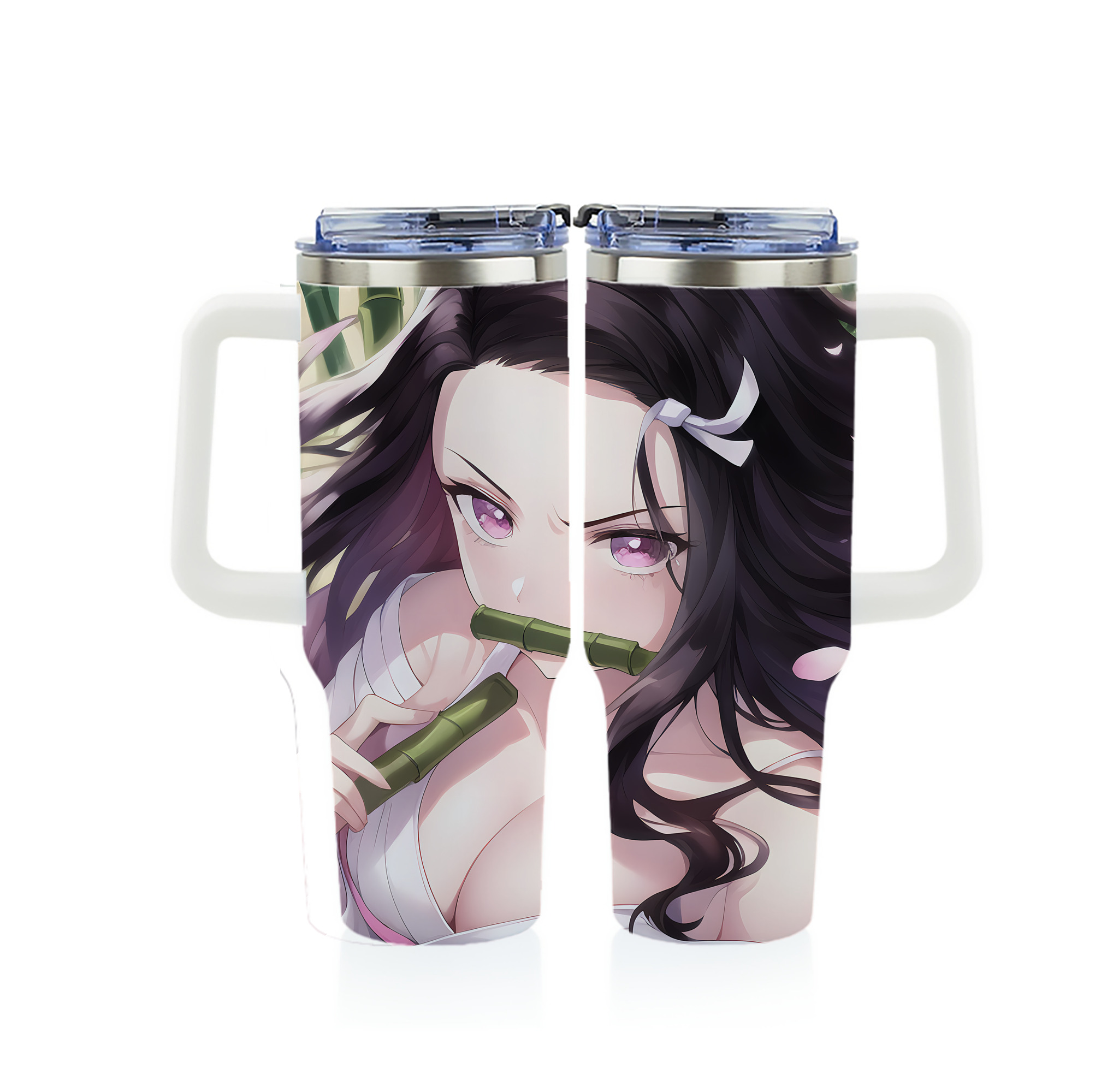（画像用） 鬼滅の刃（きめつのやいば）竈門 禰󠄀豆子／かまど ねずこ Kamado Nezuko 1200ｍLフルプリント車用タンブラー