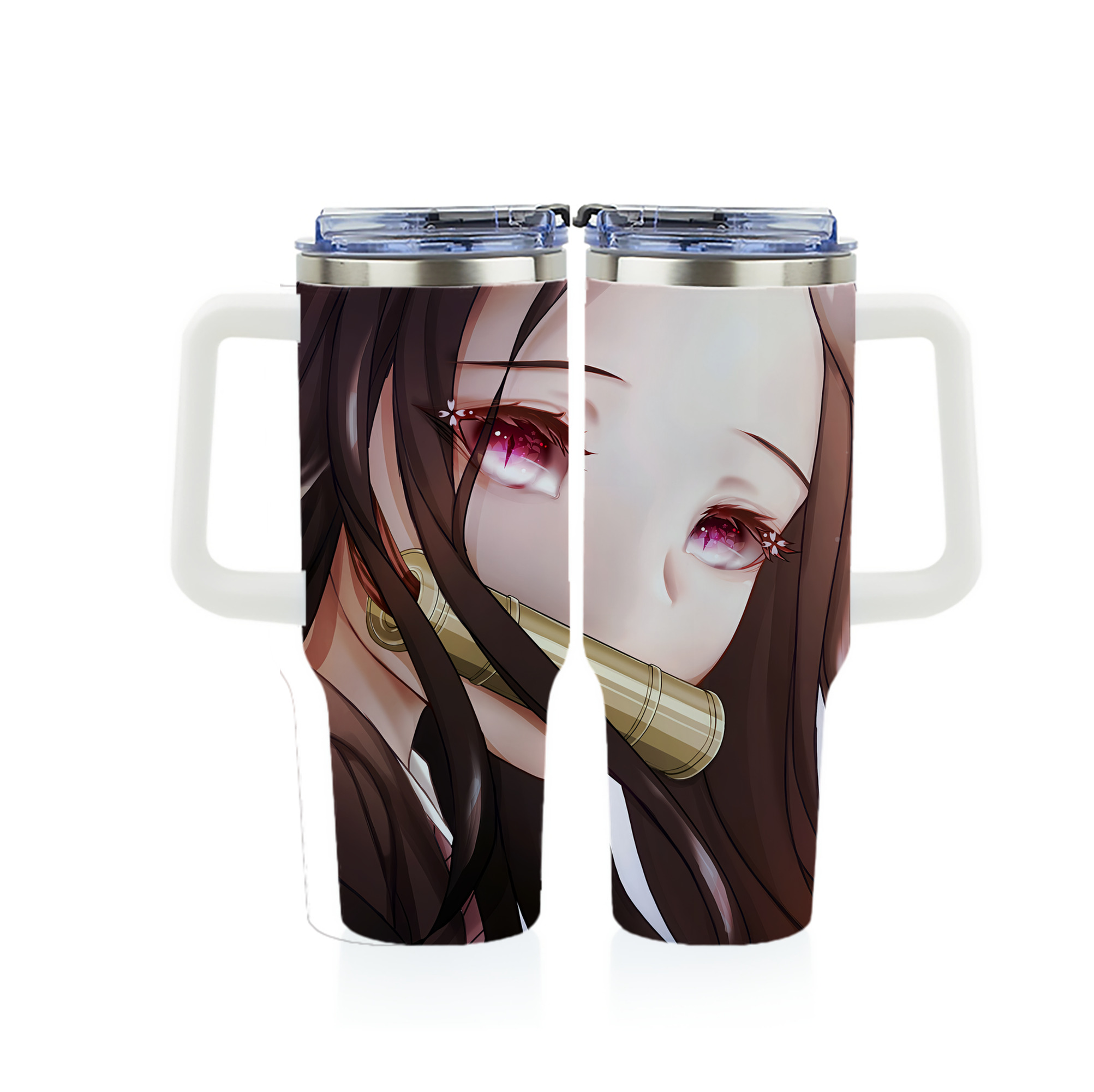 （画像用） 鬼滅の刃（きめつのやいば）竈門 禰󠄀豆子／かまど ねずこ Kamado Nezuko 1200ｍLフルプリント車用タンブラー