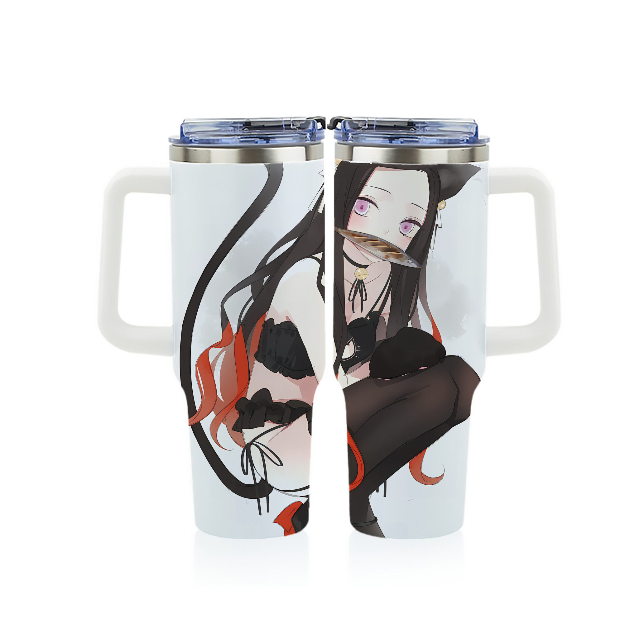 （画像用） 鬼滅の刃（きめつのやいば）竈門 禰󠄀豆子／かまど ねずこ Kamado Nezuko 1200ｍLフルプリント車用タンブラー