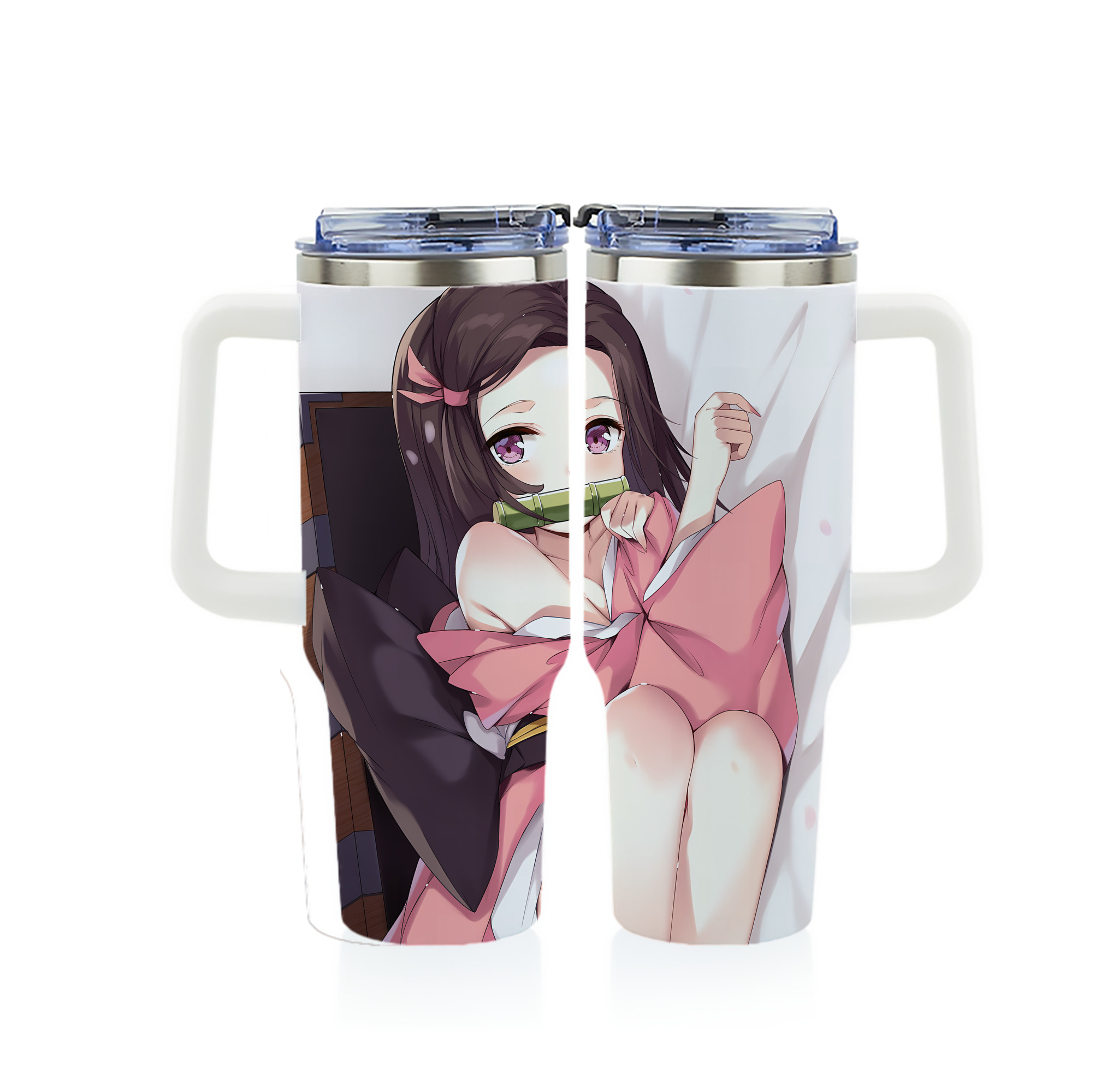 （画像用） 鬼滅の刃（きめつのやいば）竈門 禰󠄀豆子／かまど ねずこ Kamado Nezuko 1200ｍLフルプリント車用タンブラー