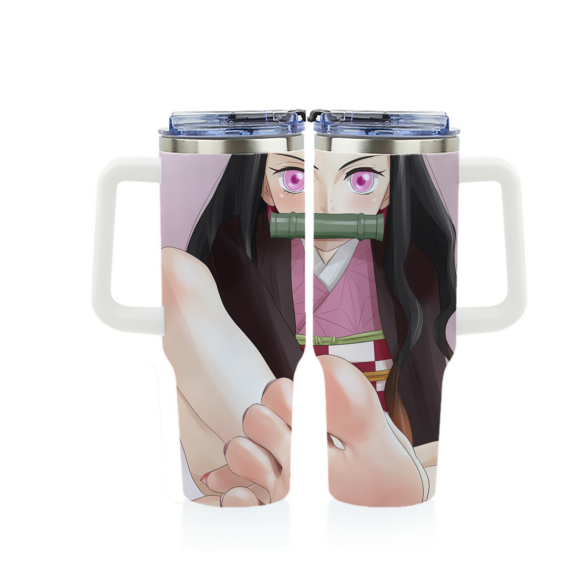 （画像用） 鬼滅の刃（きめつのやいば）竈門 禰󠄀豆子／かまど ねずこ Kamado Nezuko 1200ｍLフルプリント車用タンブラー