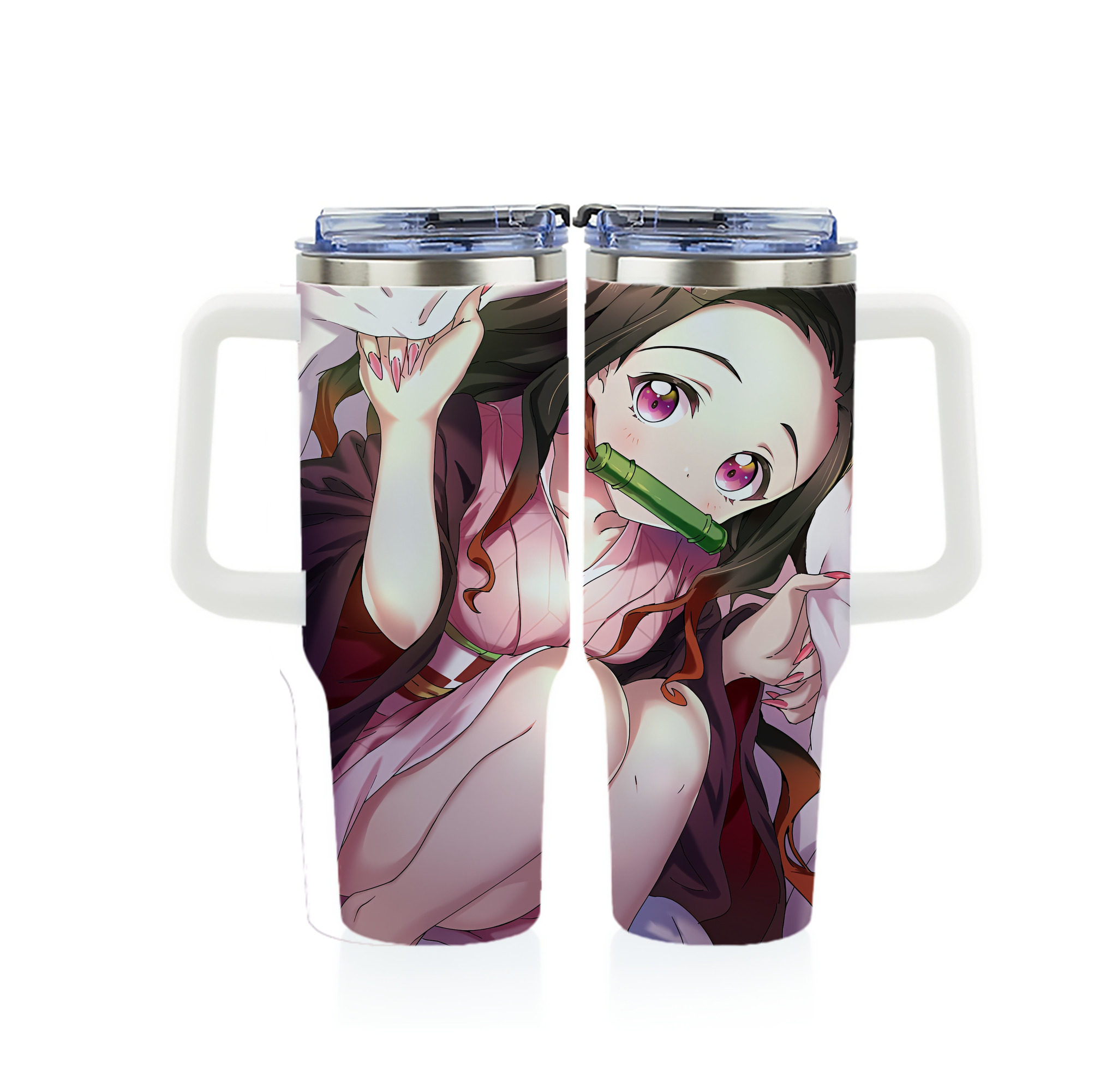 （画像用） 鬼滅の刃（きめつのやいば）竈門 禰󠄀豆子／かまど ねずこ Kamado Nezuko 1200ｍLフルプリント車用タンブラー