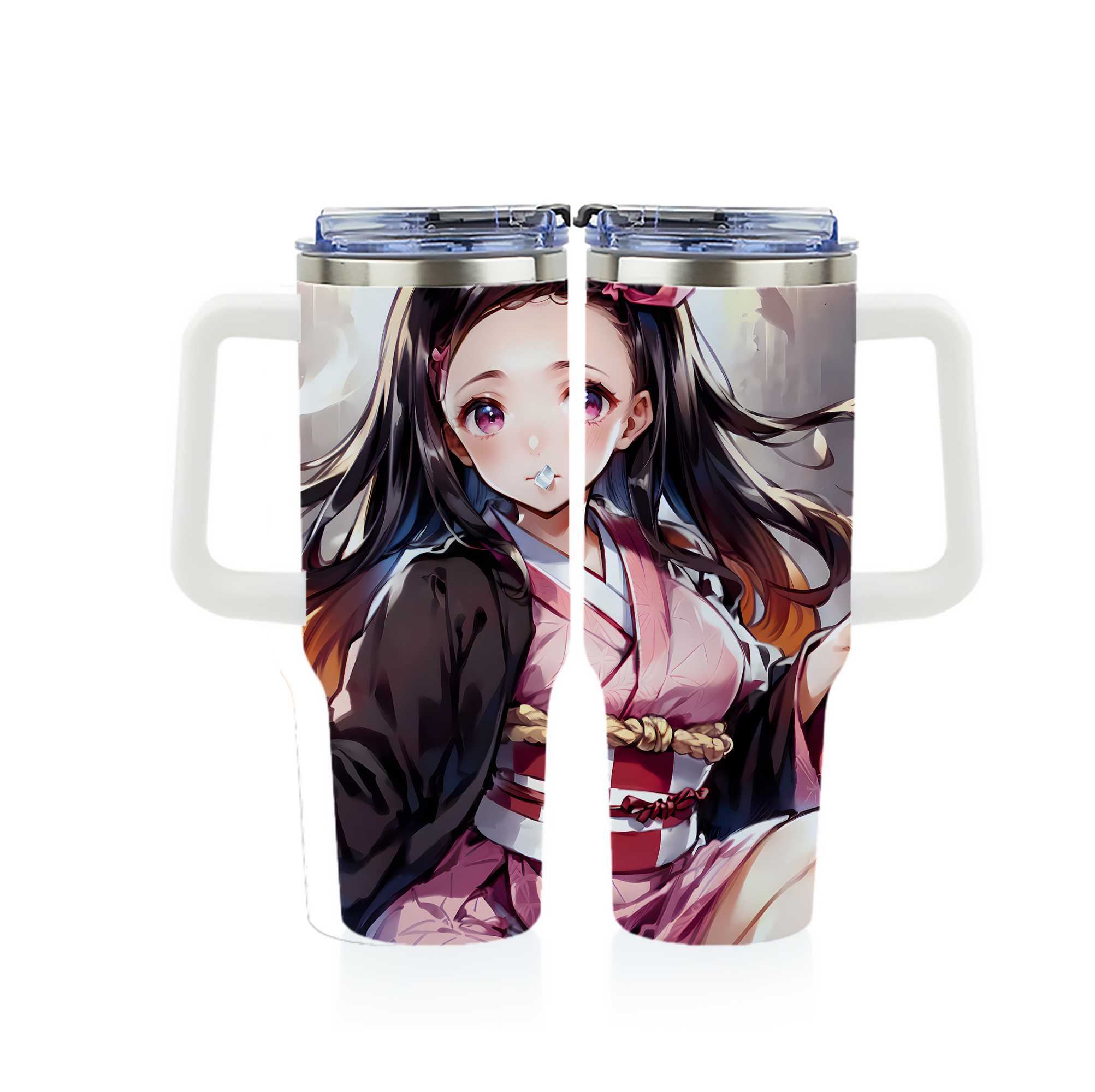 （画像用） 鬼滅の刃（きめつのやいば）竈門 禰󠄀豆子／かまど ねずこ Kamado Nezuko 1200ｍLフルプリント車用タンブラー