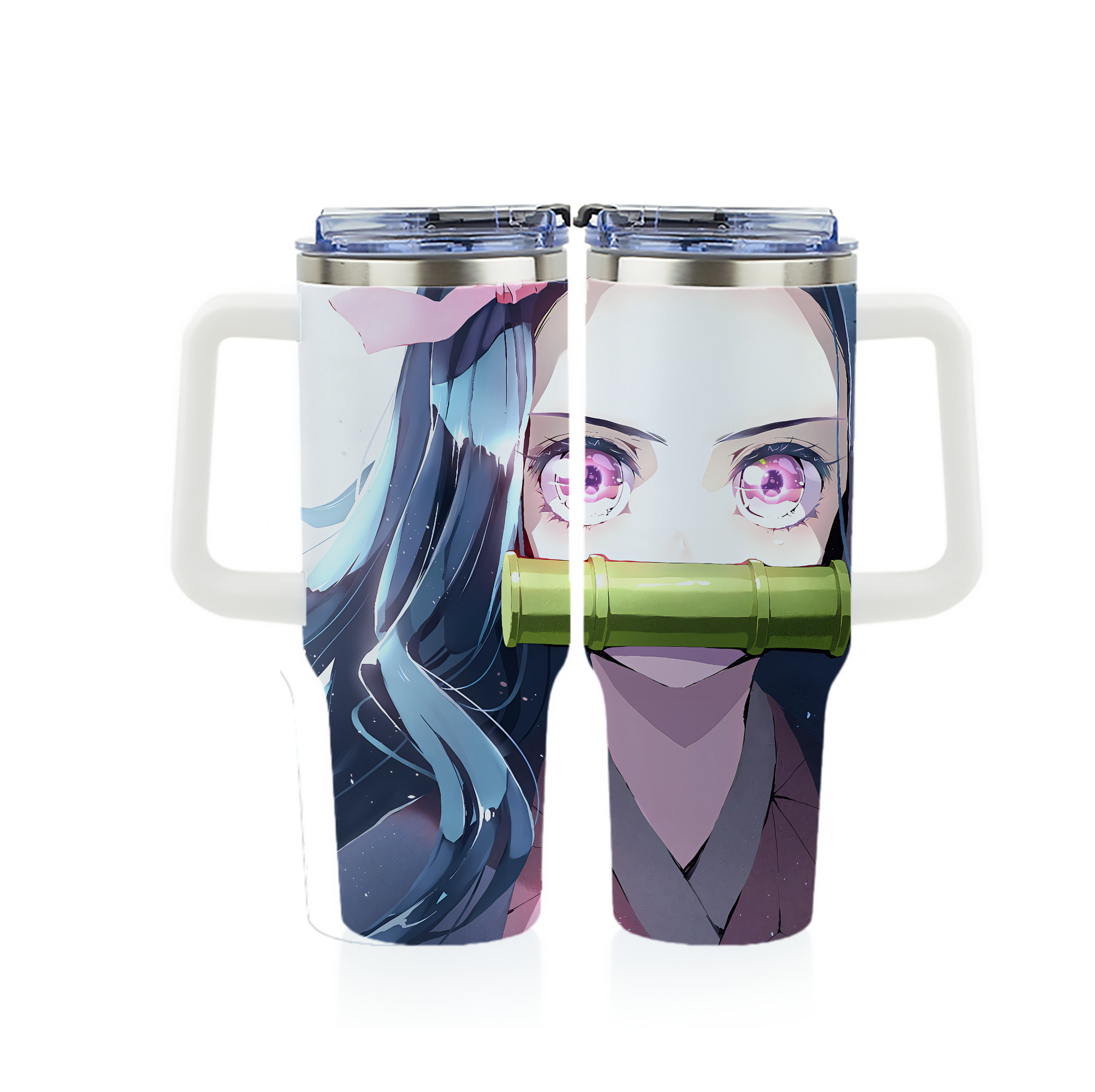 （画像用） 鬼滅の刃（きめつのやいば）竈門 禰󠄀豆子／かまど ねずこ Kamado Nezuko 1200ｍLフルプリント車用タンブラー