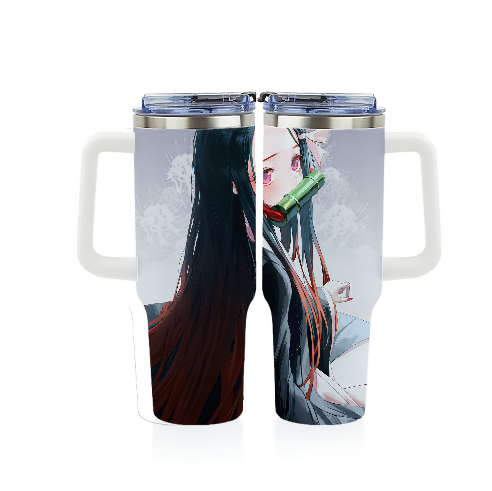 （画像用） 鬼滅の刃（きめつのやいば）竈門 禰󠄀豆子／かまど ねずこ Kamado Nezuko 1200ｍLフルプリント車用タンブラー