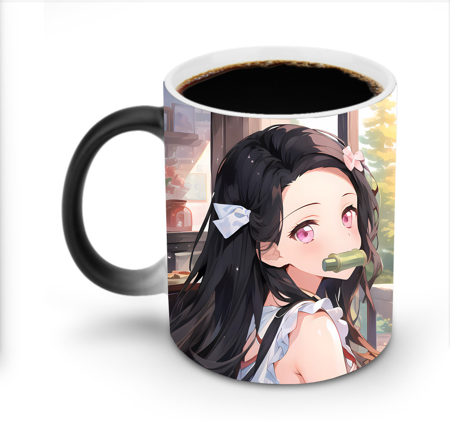 （画像用） 鬼滅の刃（きめつのやいば）竈門 禰󠄀豆子／かまど ねずこ Kamado Nezuko 温度変色マグカップ