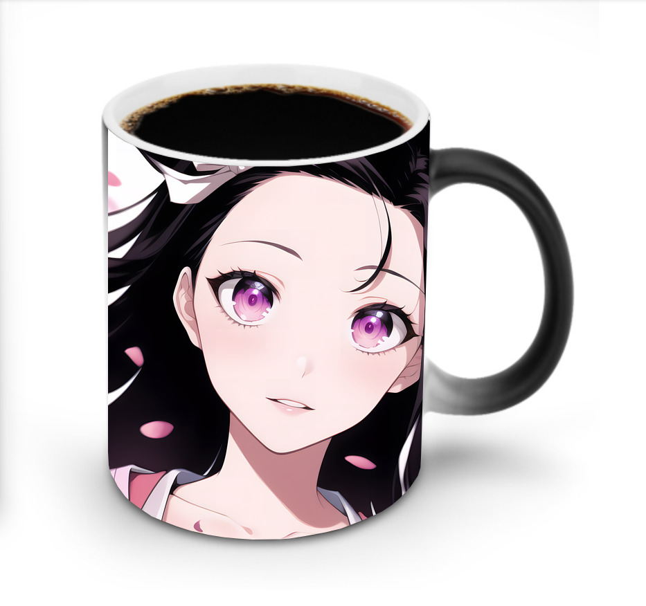 （画像用） 鬼滅の刃（きめつのやいば）竈門 禰󠄀豆子／かまど ねずこ Kamado Nezuko 温度変色マグカップ