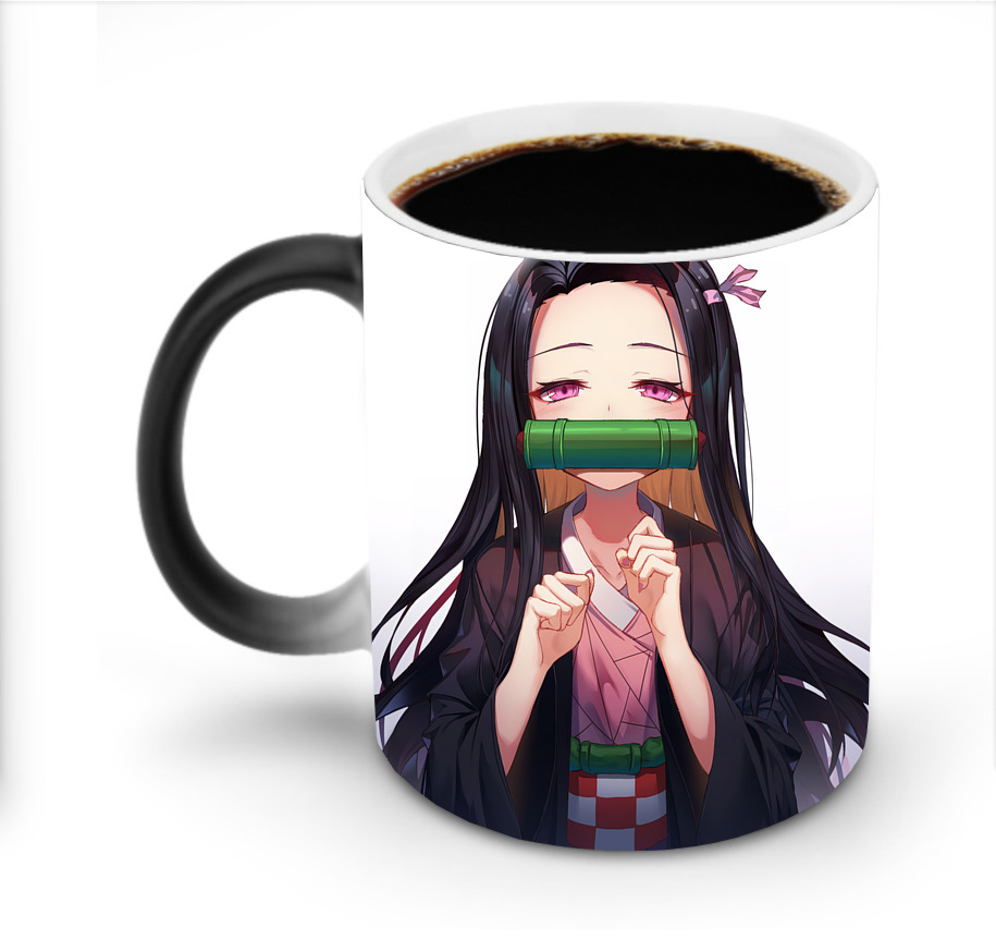 （画像用） 鬼滅の刃（きめつのやいば）竈門 禰󠄀豆子／かまど ねずこ Kamado Nezuko 温度変色マグカップ
